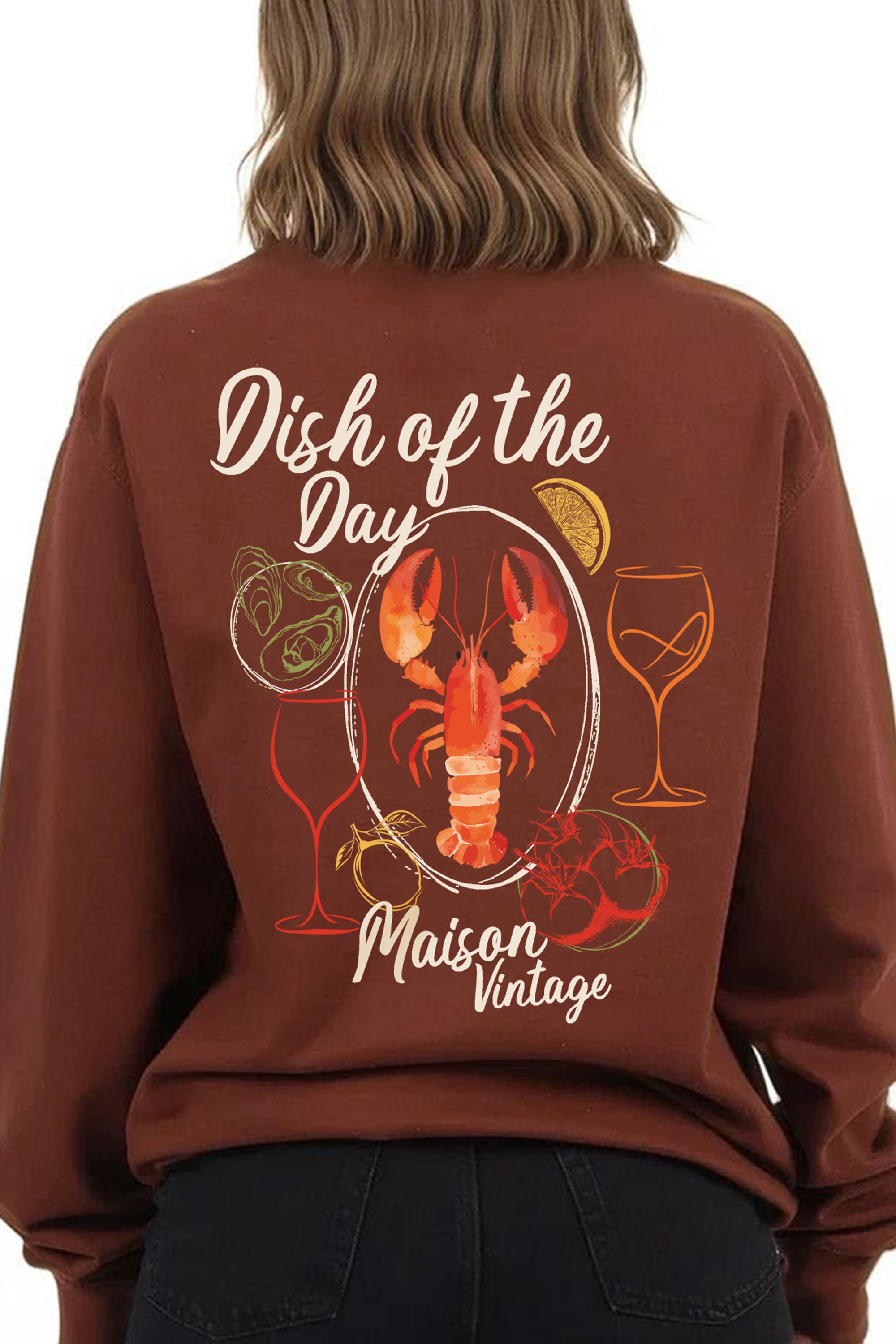Maison Vintage Seafood Printed Sweatshirt