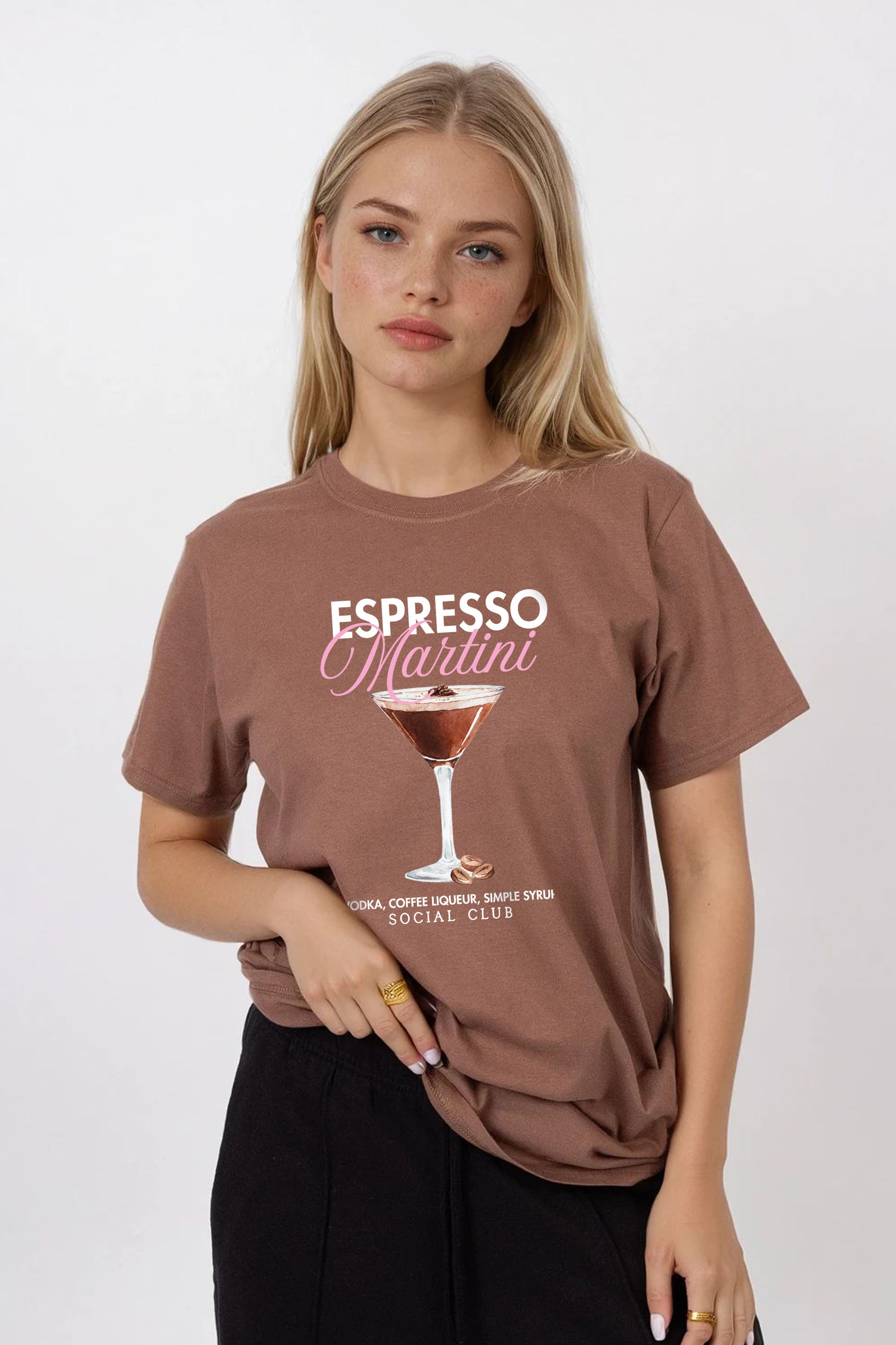 Regular Fit T-shirt in Espresso Martini Print
