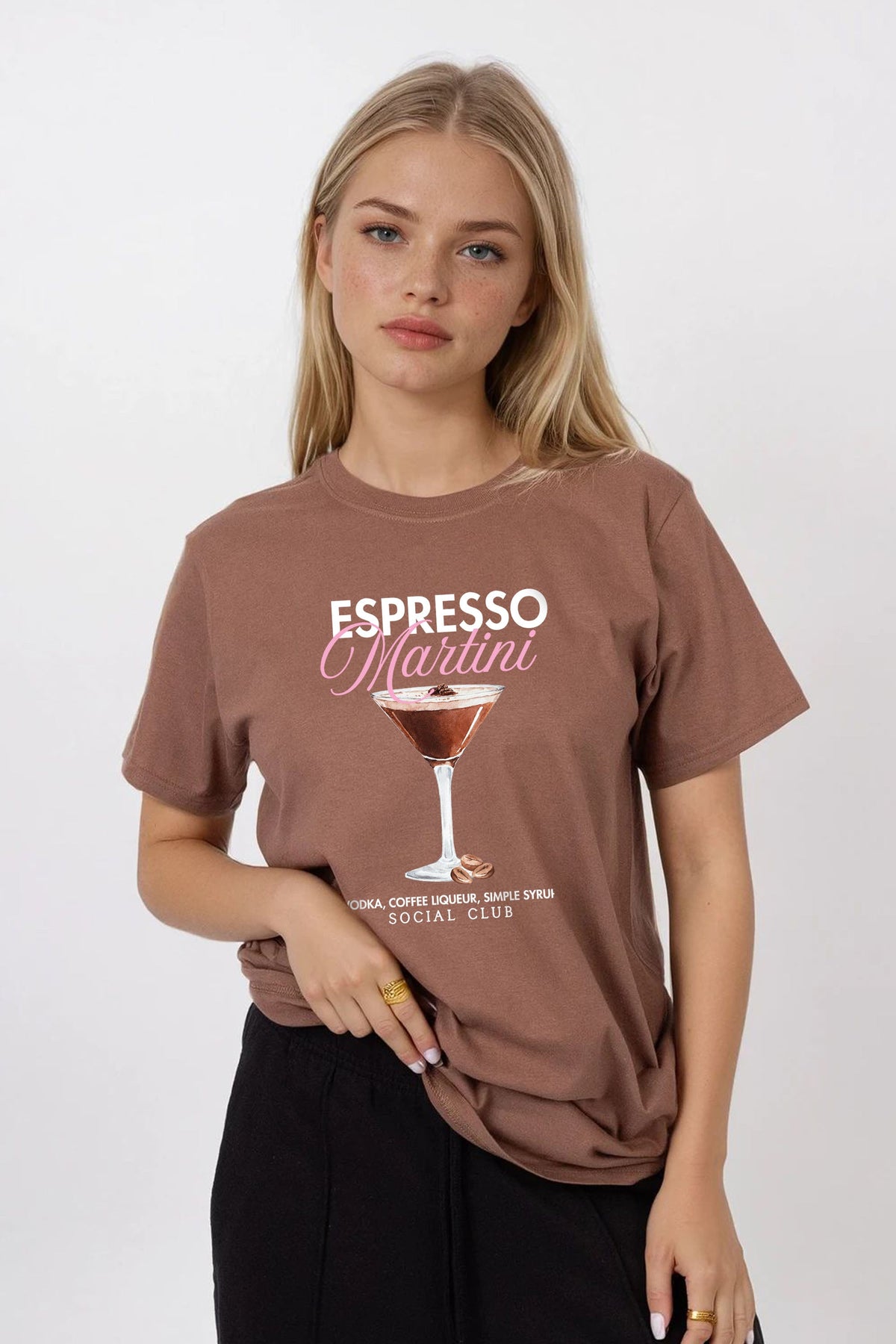 Regular Fit T-shirt in Espresso Martini Print