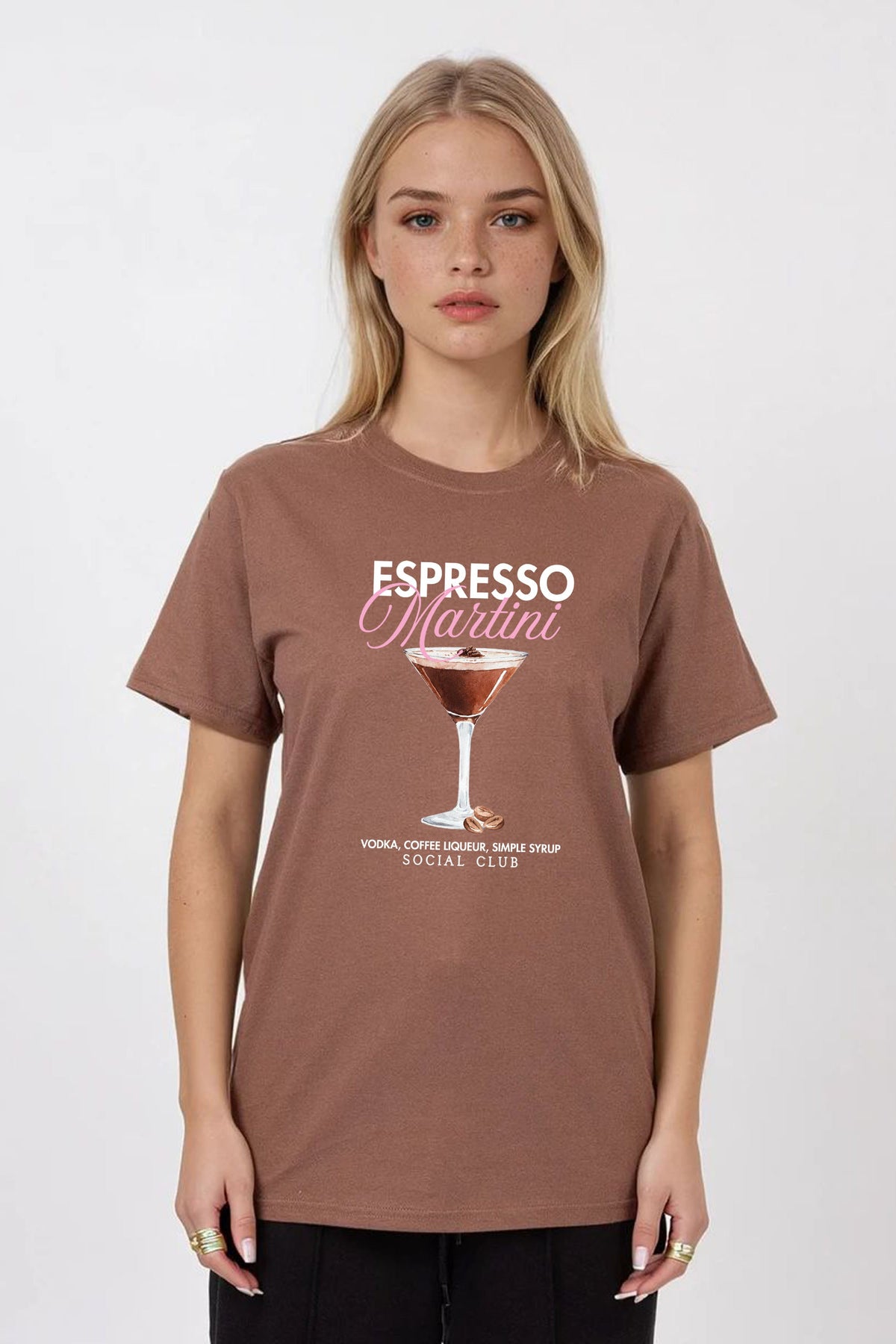 Regular Fit T-shirt in Espresso Martini Print