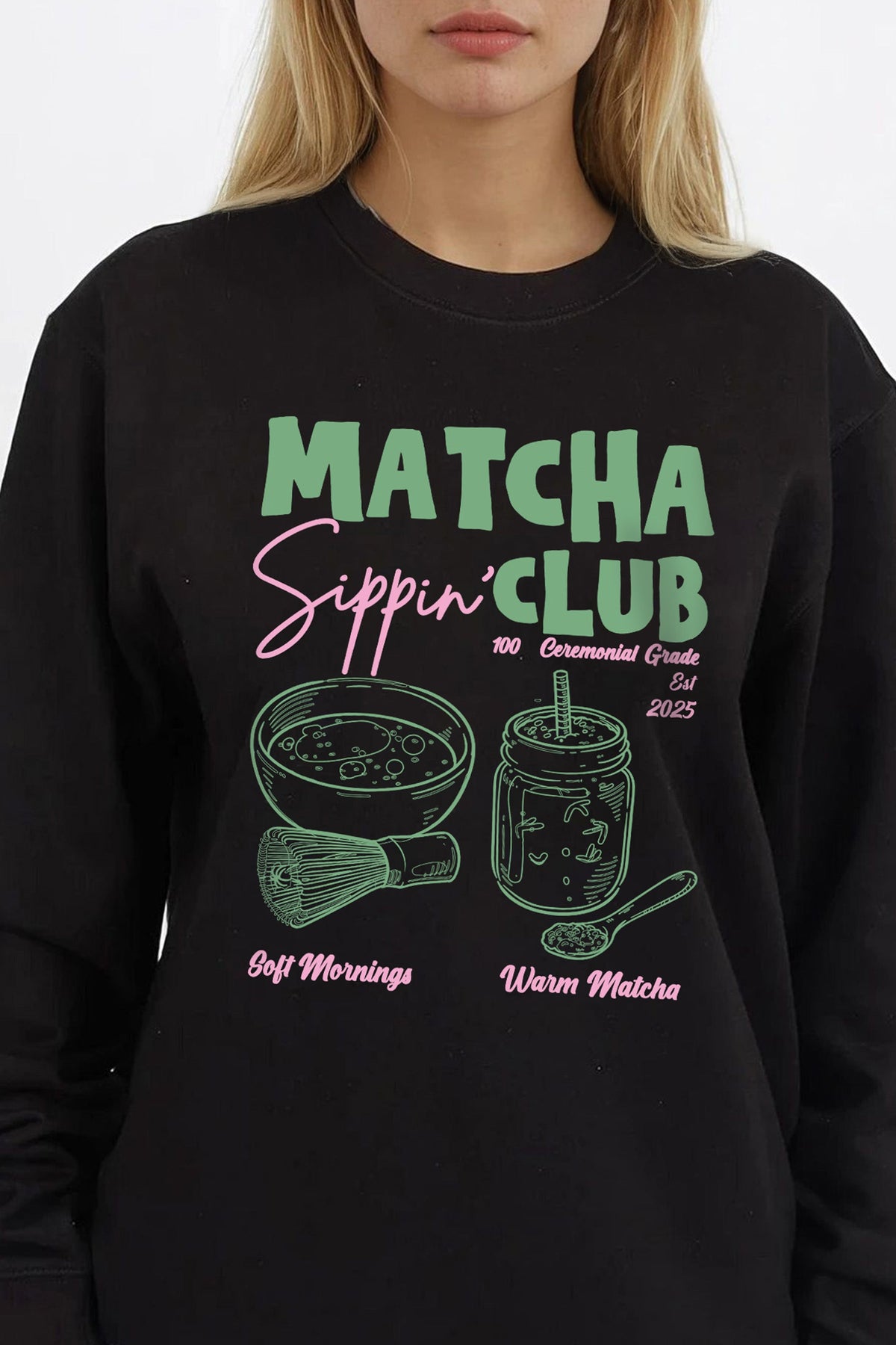 Matcha Club Printed Sweatshirt