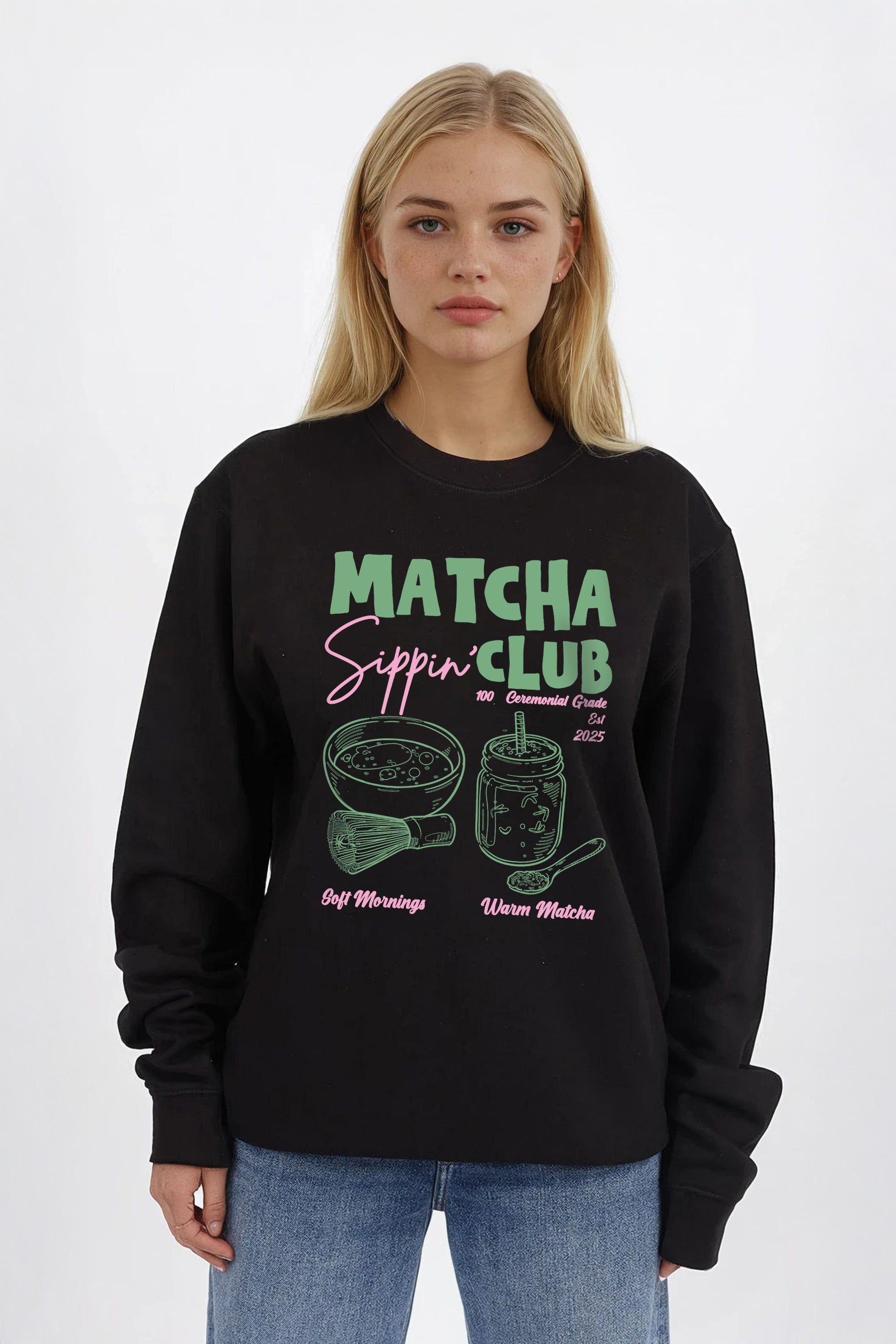 Matcha Club Printed Sweatshirt
