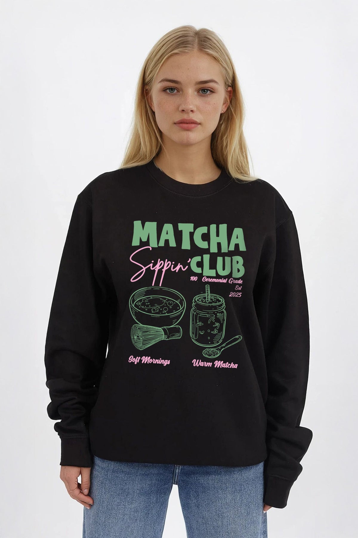 Matcha Club Printed Sweatshirt
