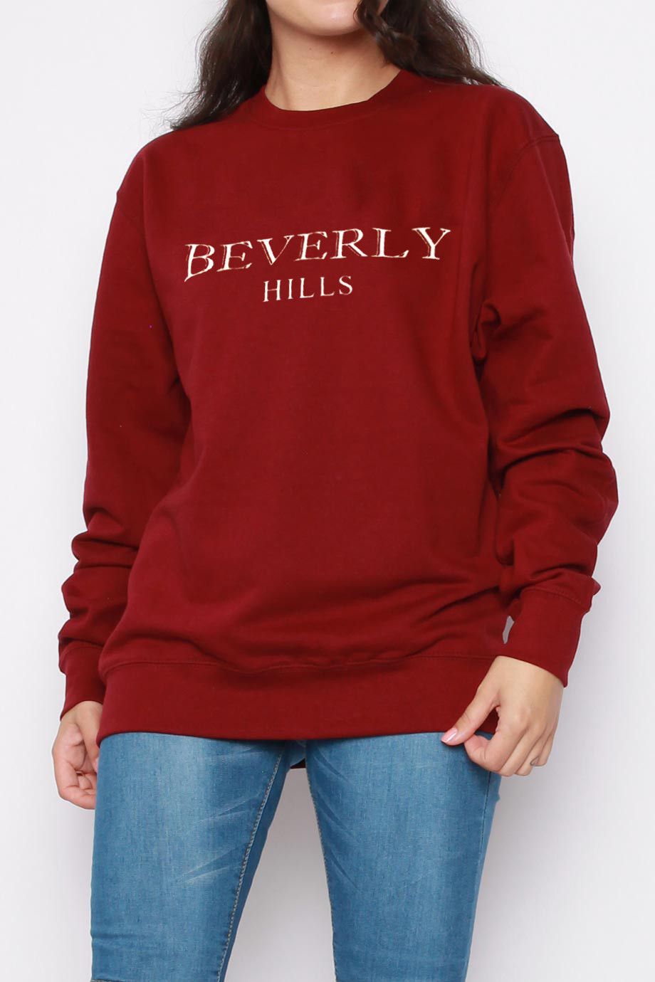 Beverly Hills Slogan Oversized Sweatshirt (Pack of 6)