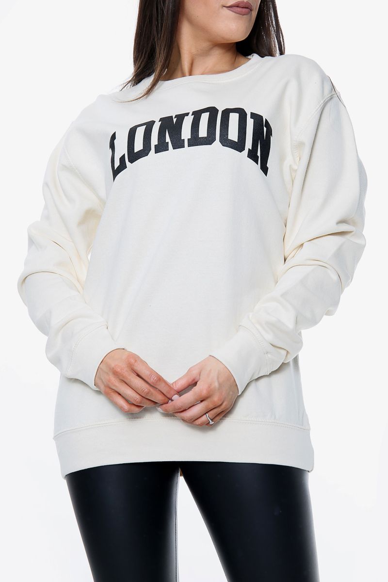 London Slogan Oversized Sweatshirt (Pack of 6)