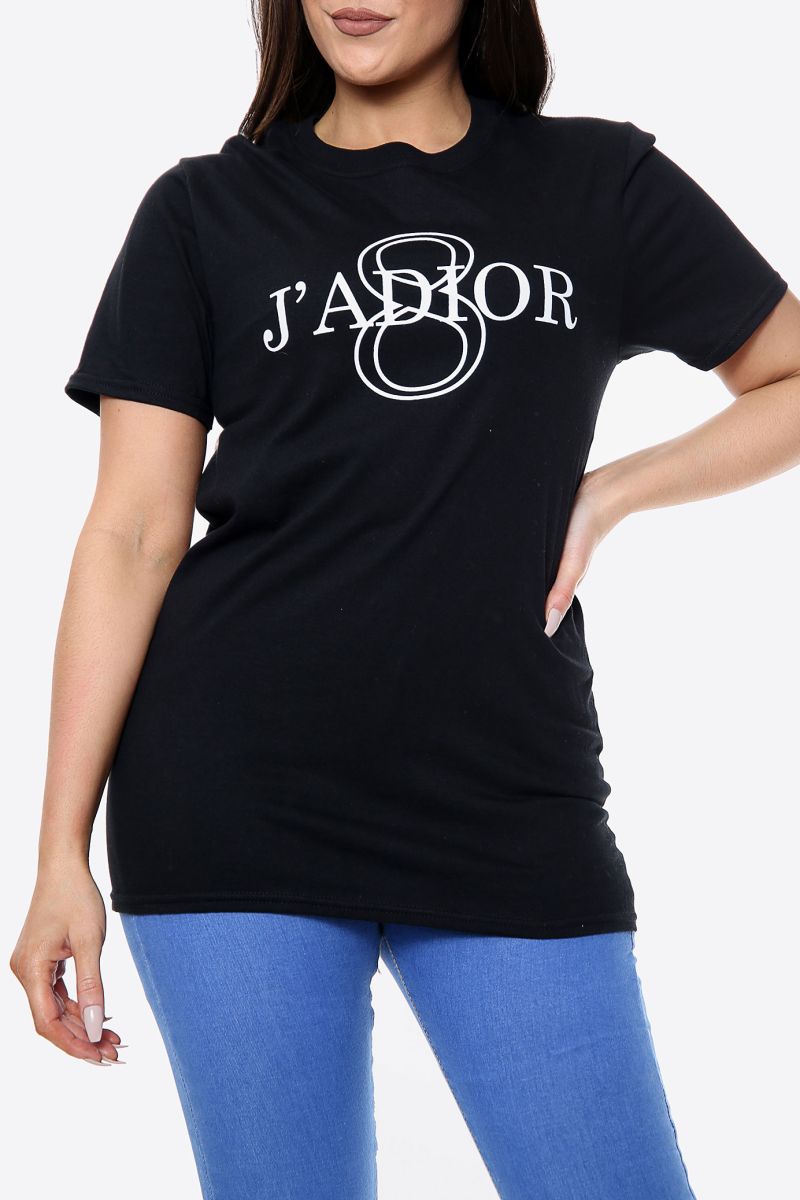 erektion Implement parfume J'adior 8 Slogan Oversized T-Shirt | Missi Clothing Wholesale UK & USA