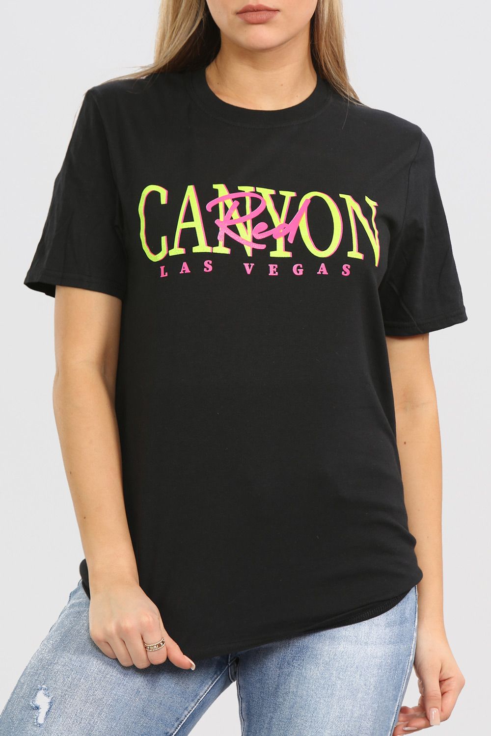 Neon Canyon Print Oversized T-Shirt (Pack of 6)