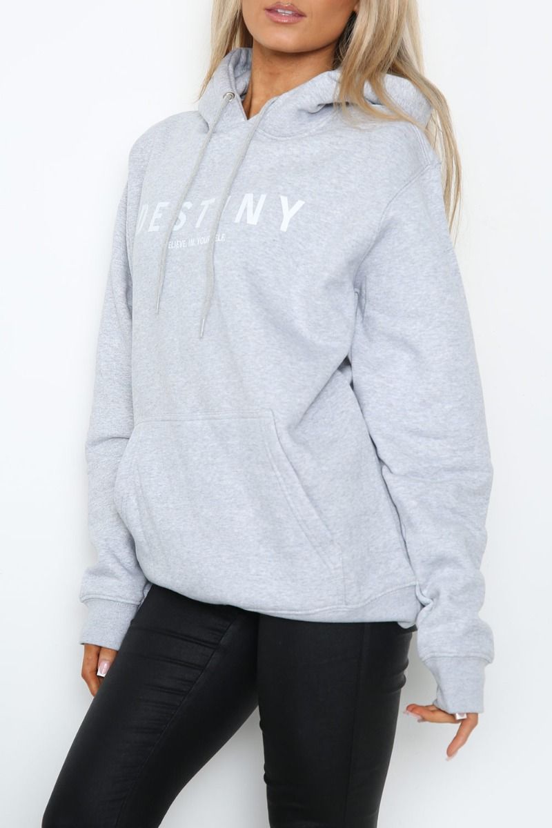 Destiny Slogan Print Hoodie (Pack of 4)