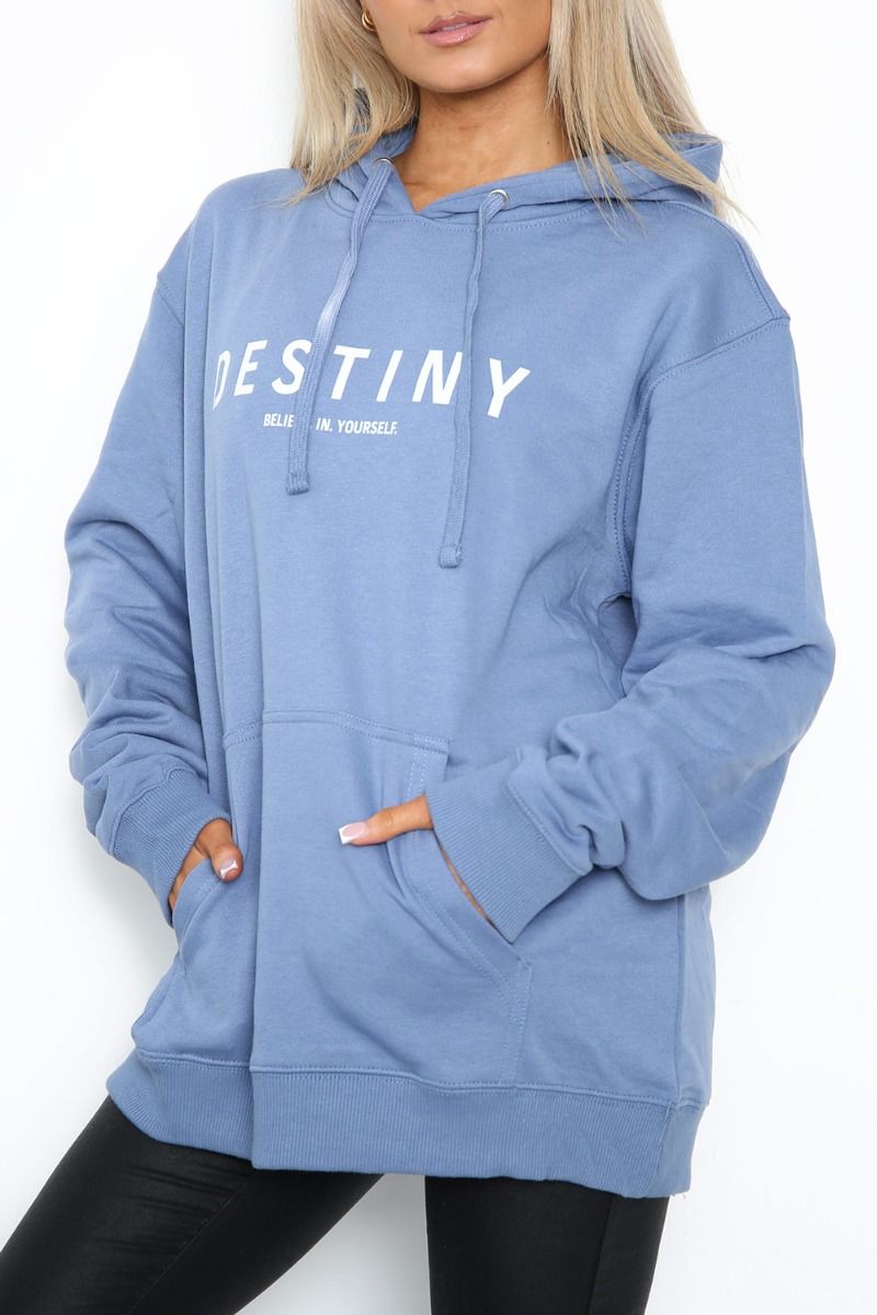 Destiny Slogan Print Hoodie (Pack of 4)