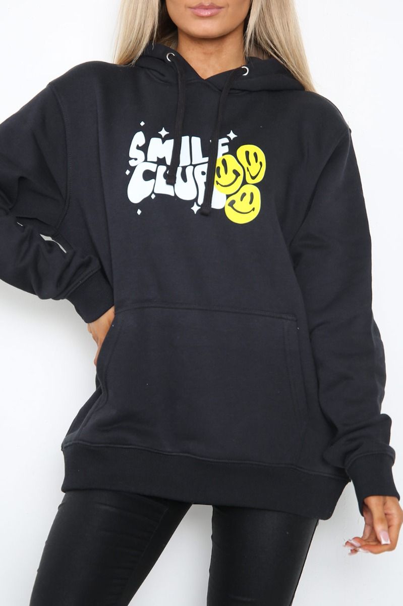 Smile Club Slogan Print Hoodie (Pack of 4)