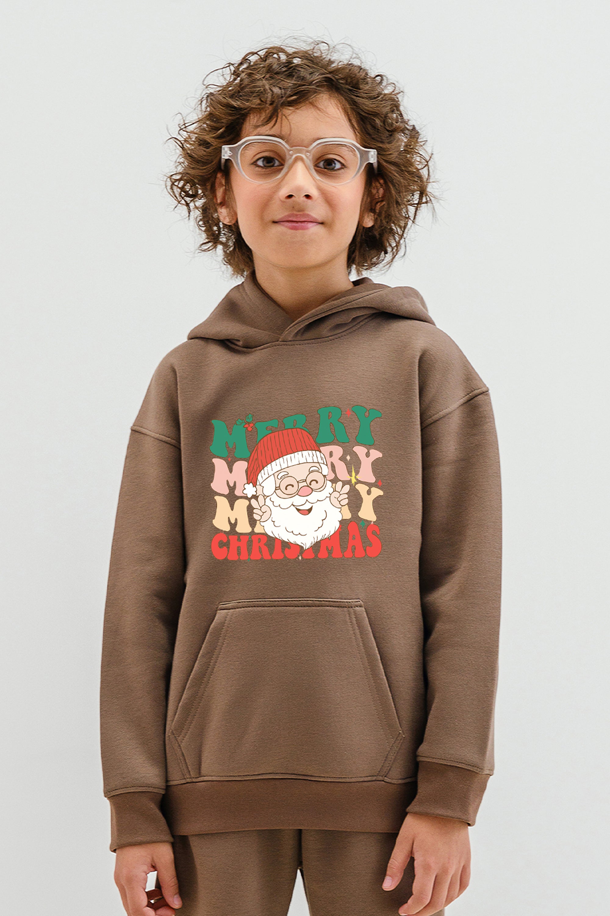 Kids Santa Merry christmas Printed Hoodie & Joggers set (Pack of 5)