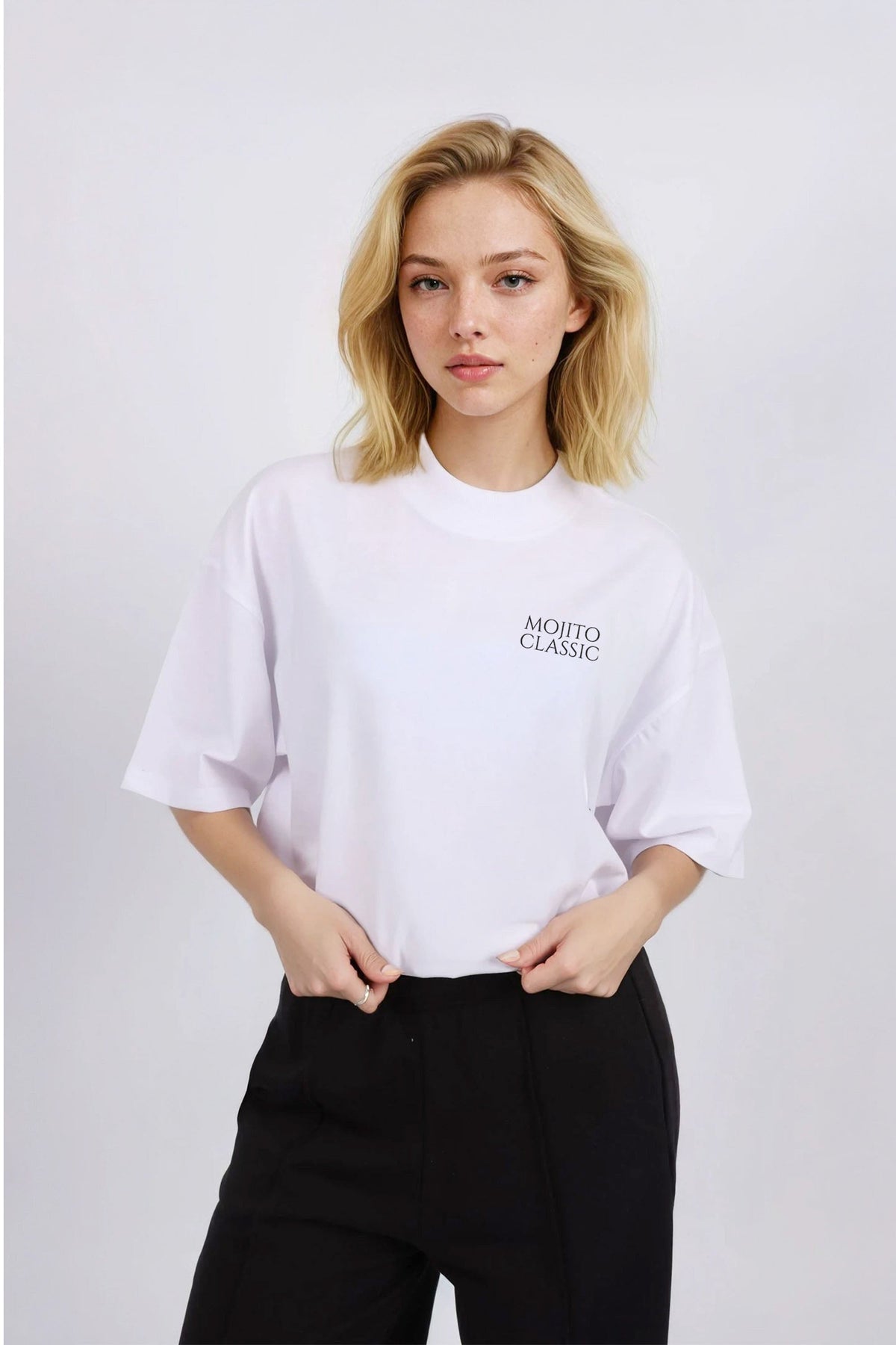 150GSM Oversized T-Shirts in Mojito Print