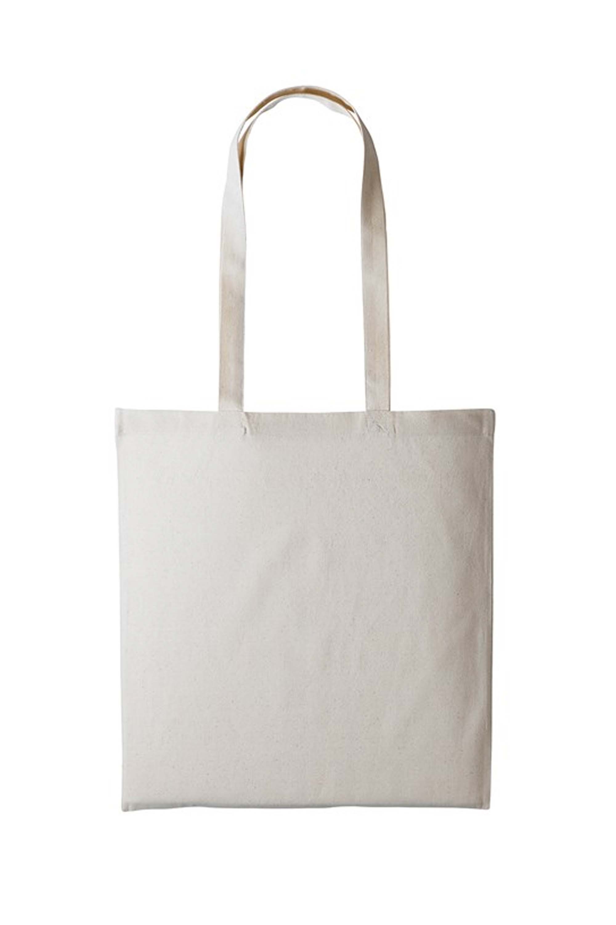 Custom Printed Cotton Shopper Long Handle Canvas Bag