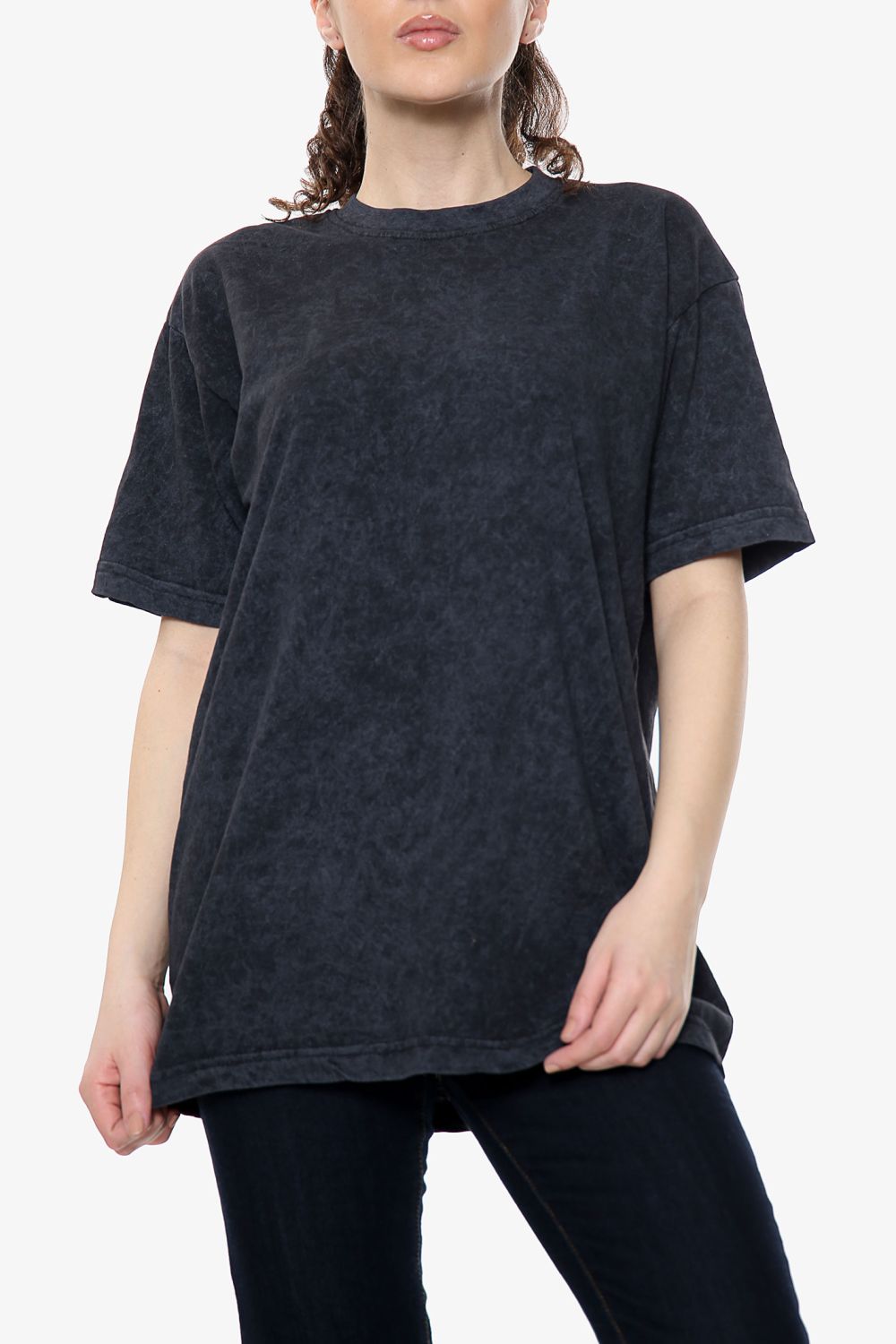 Acid Wash Oversized Plain T-Shirt