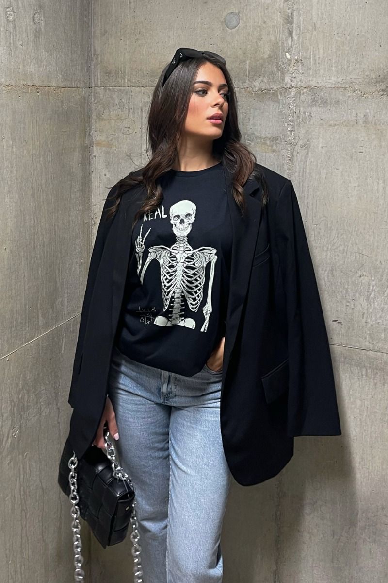 Creep It Real Skeleton Graphic T-Shirt (Pack of 6)