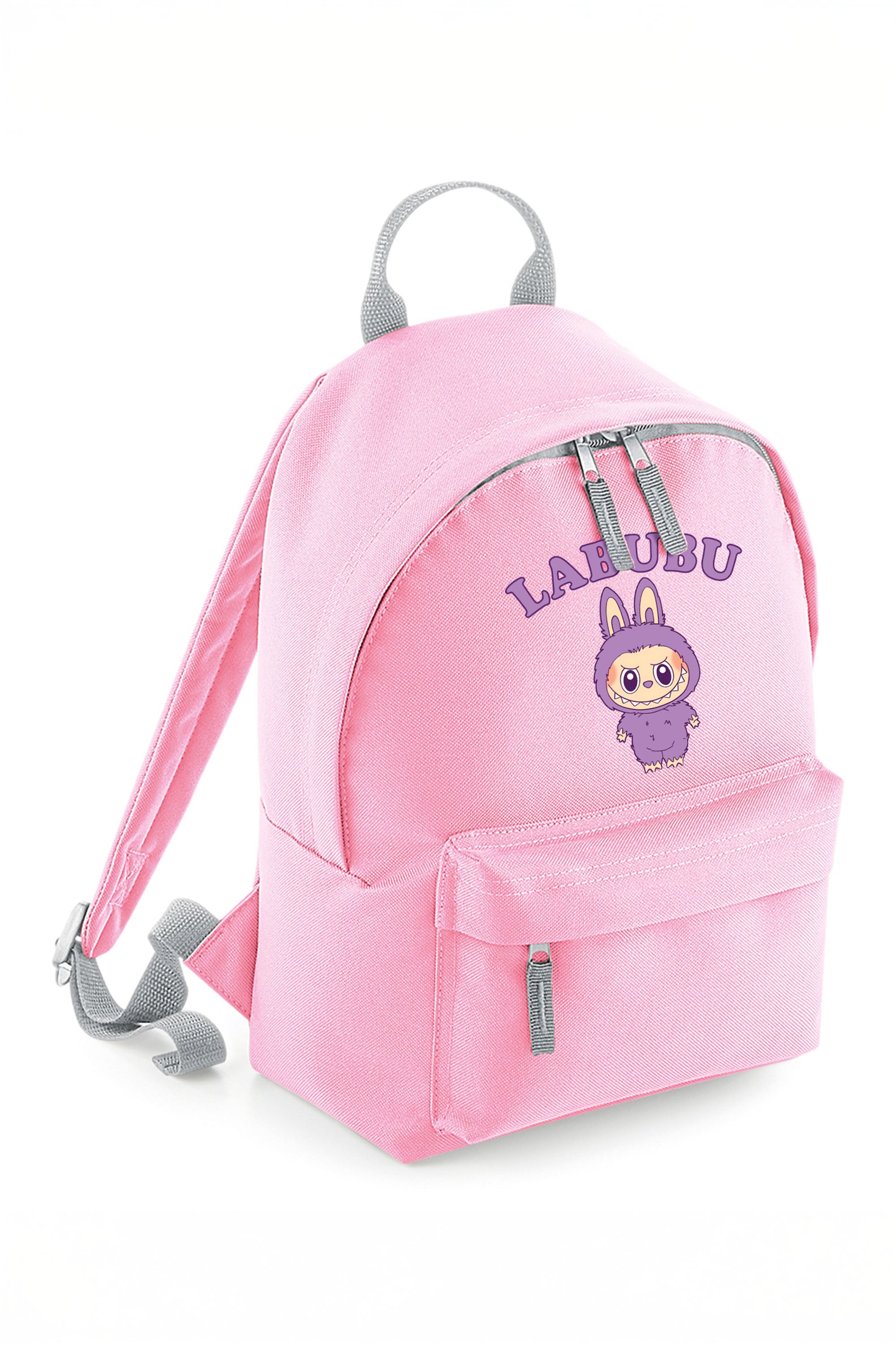 Purple Labubu Printed Mini Backpack