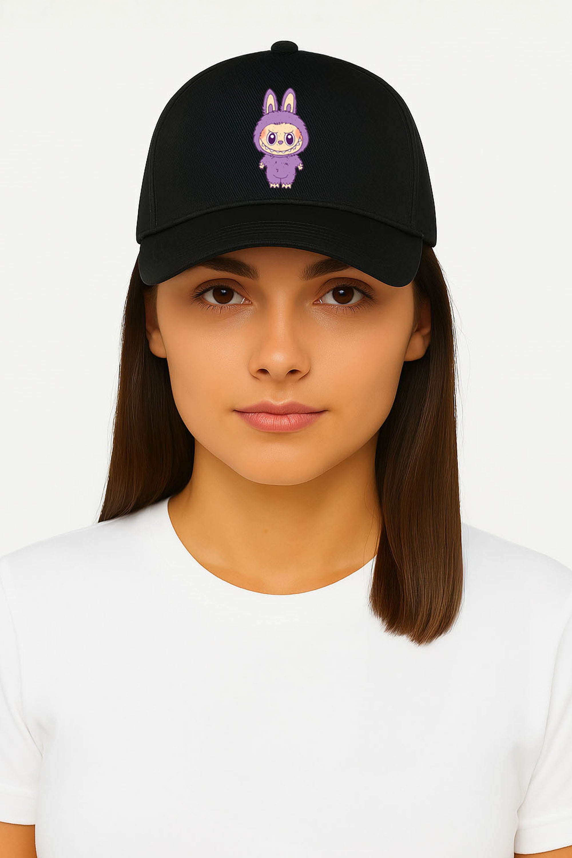 Purple Labubu Printed Baseball Cap