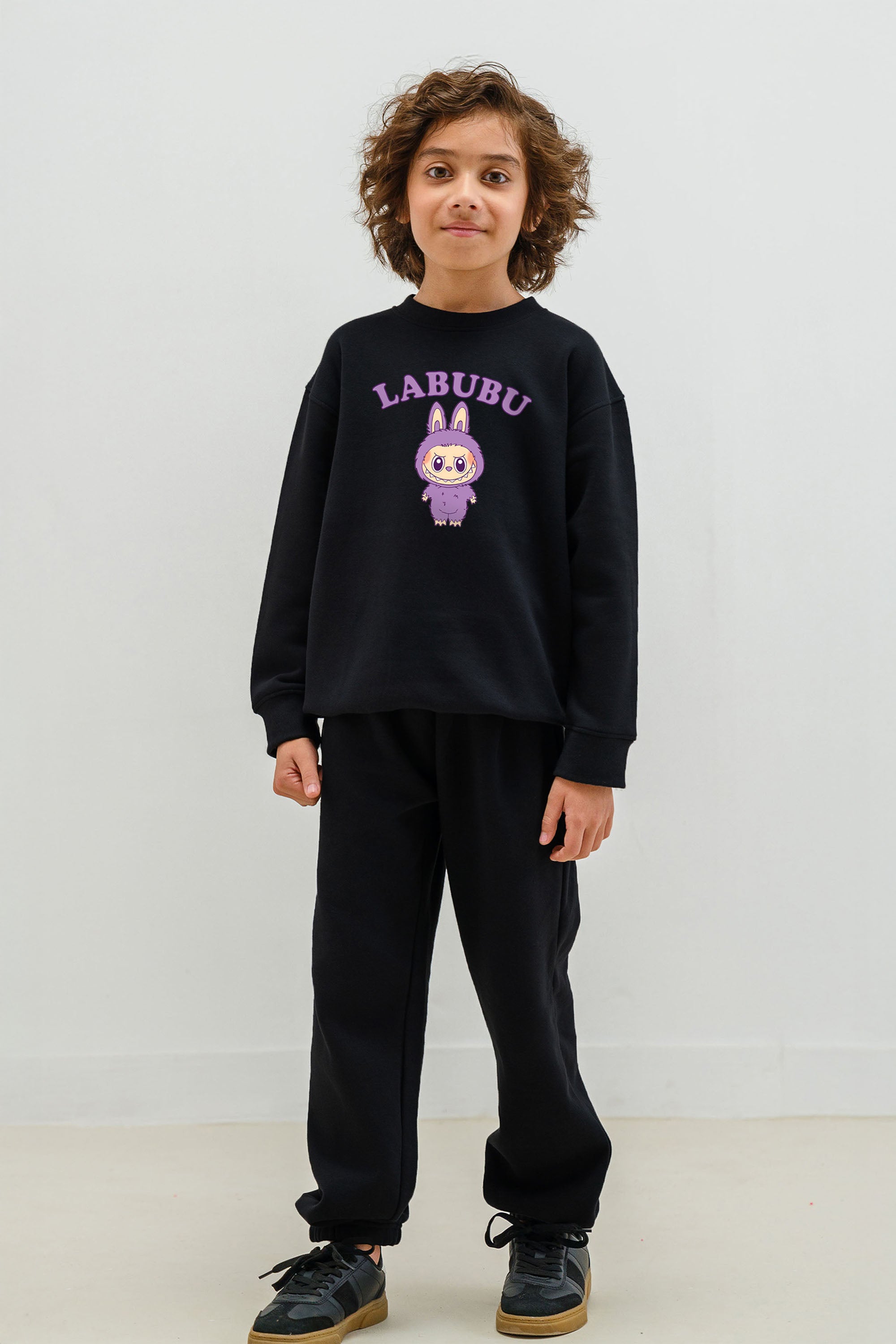 Kids Premium Purple Labubu Printed Sweatshirt (Pack of 5)
