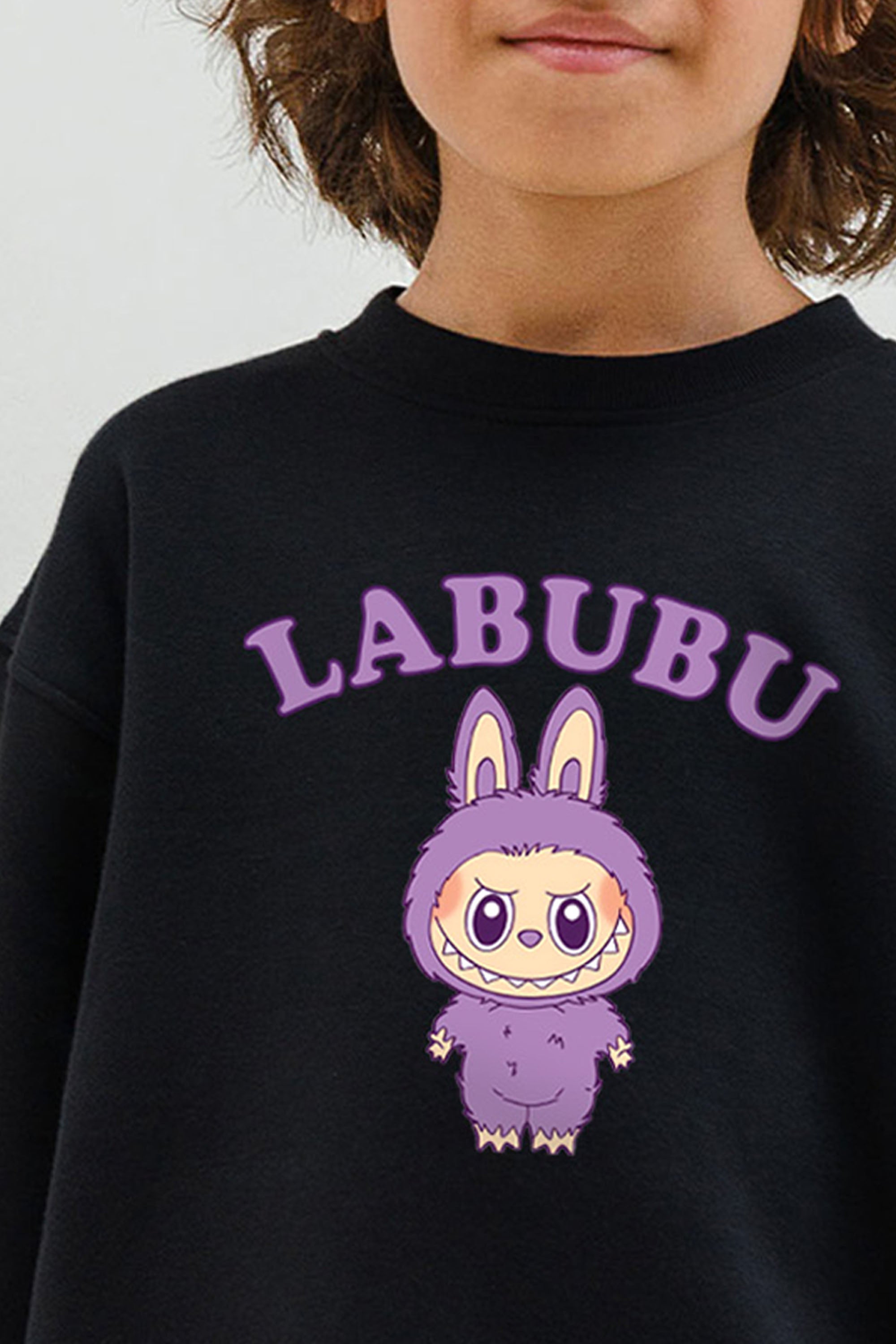 Kids Premium Purple Labubu Printed Sweatshirt (Pack of 5)