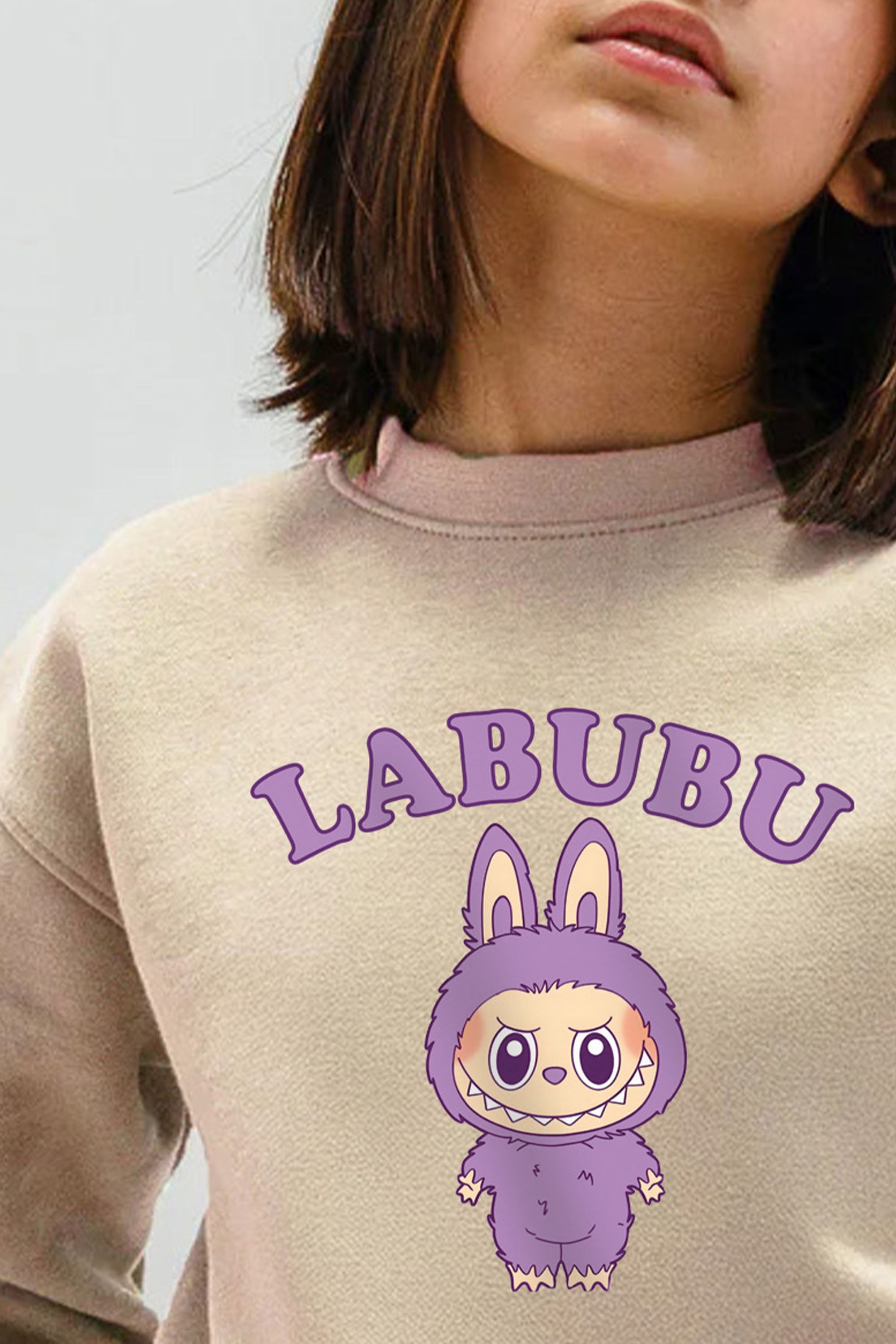 Kids Premium Purple Labubu Printed Sweatshirt (Pack of 5)