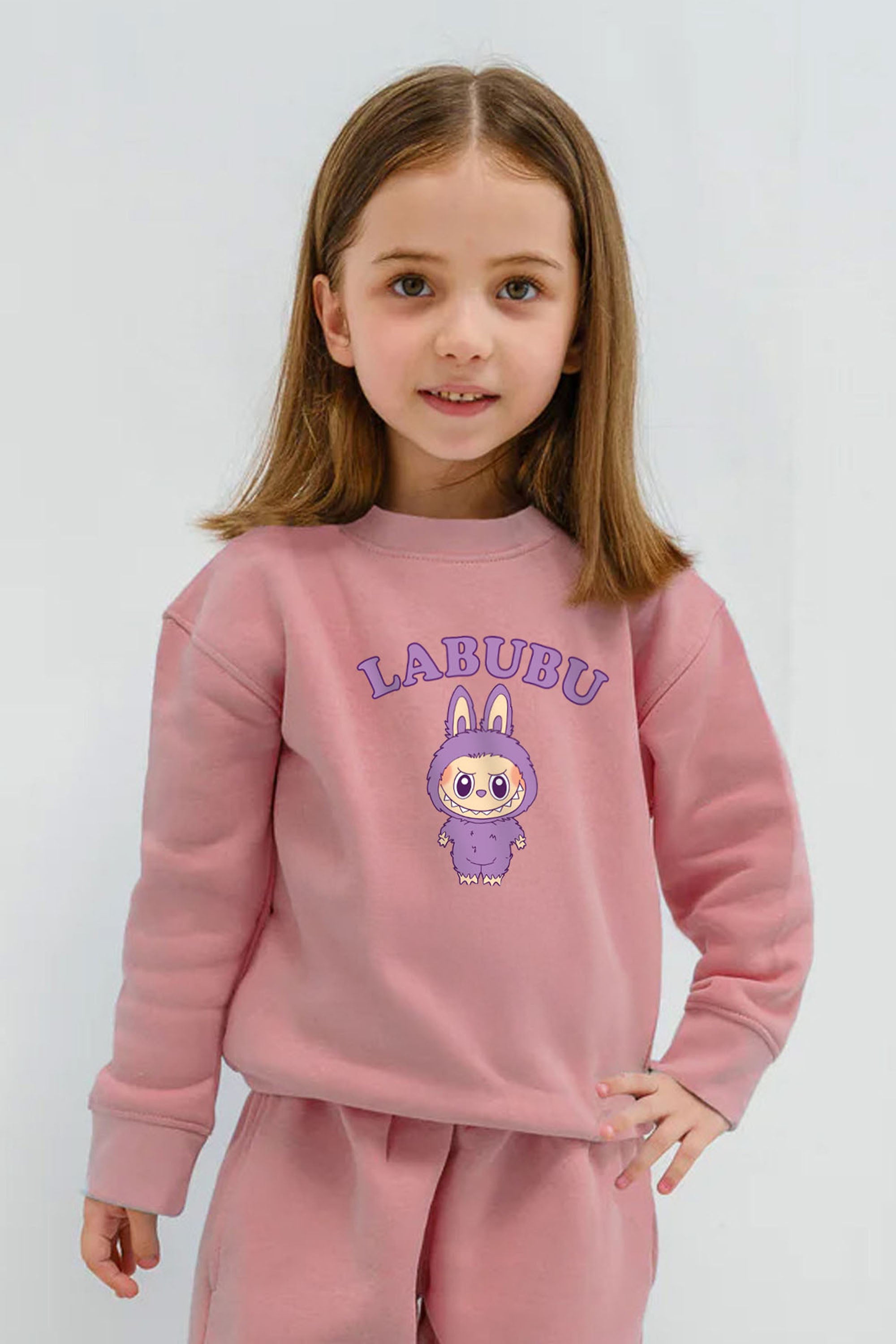Kids Premium Purple Labubu Printed Sweatshirt (Pack of 5)