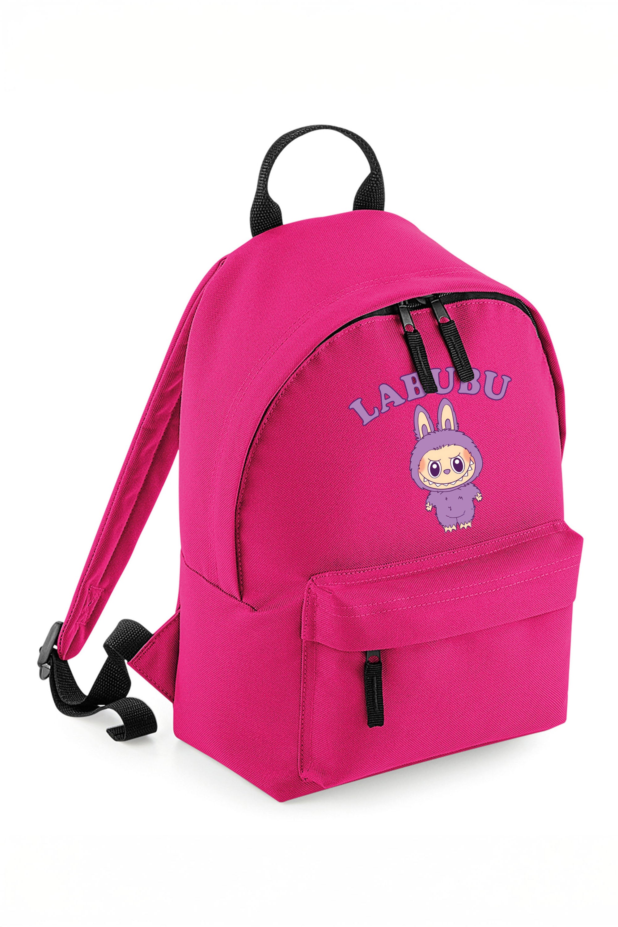Purple Labubu Printed Mini Backpack