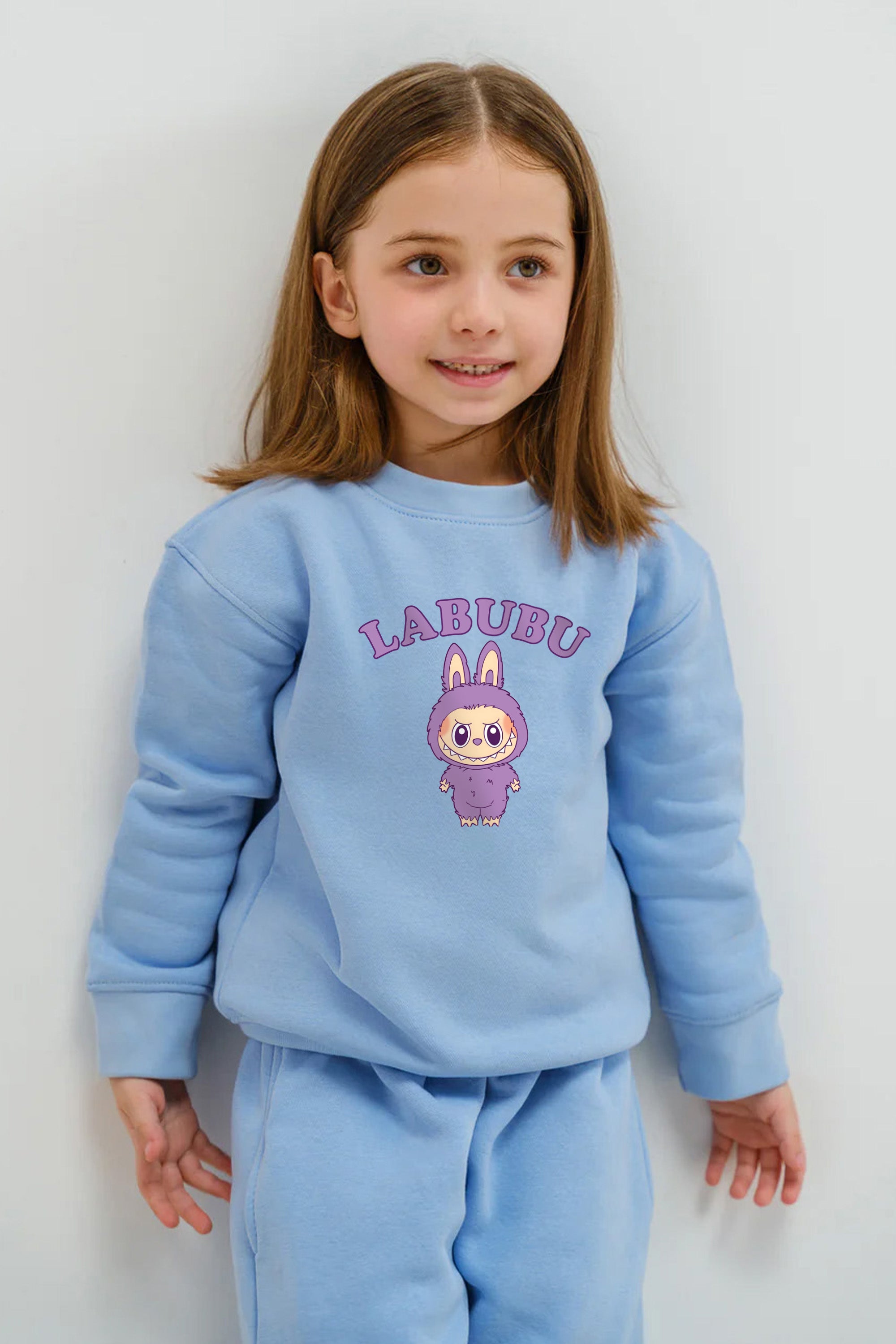Kids Premium Purple Labubu Printed Sweatshirt (Pack of 5)