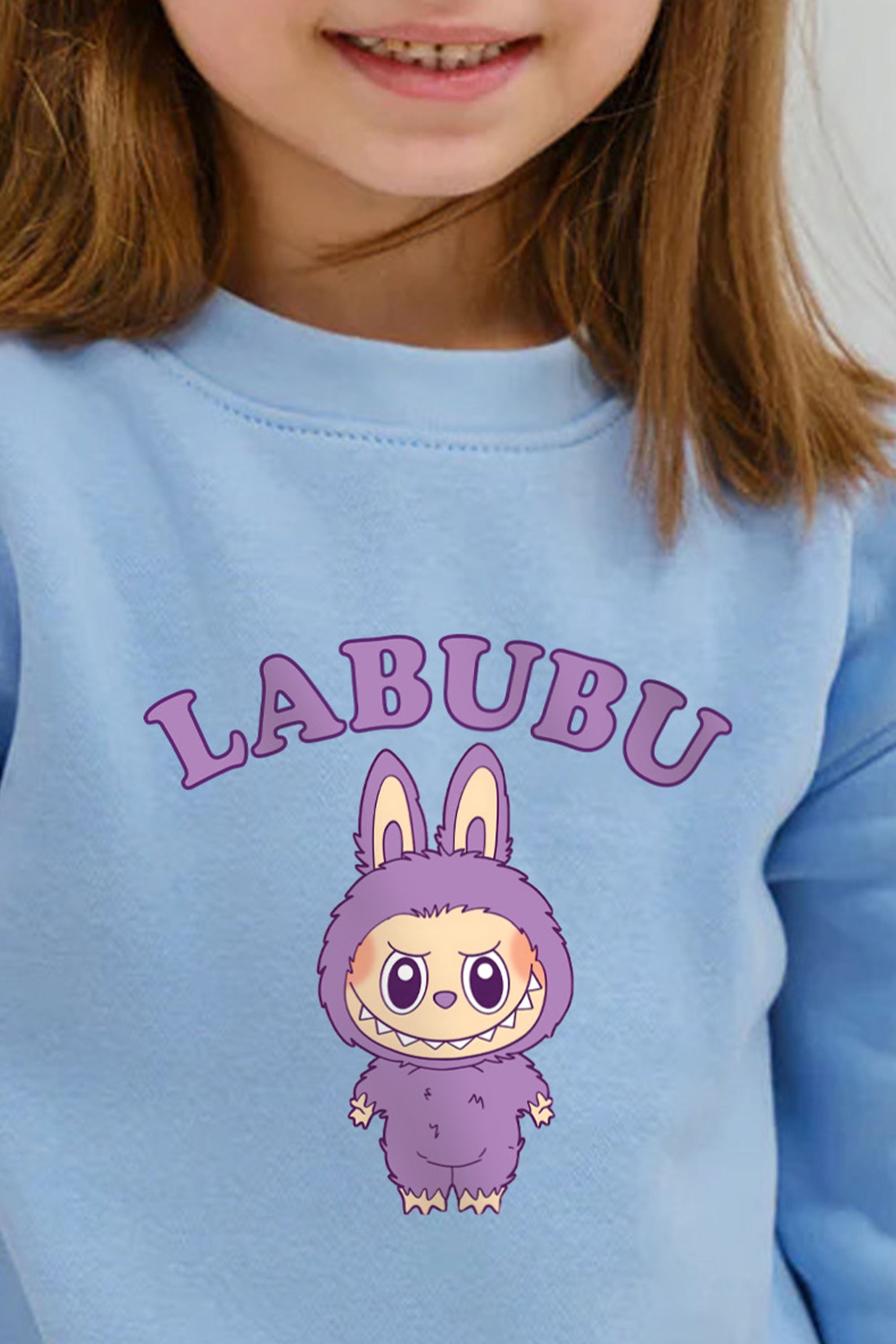 Kids Premium Purple Labubu Printed Sweatshirt (Pack of 5)