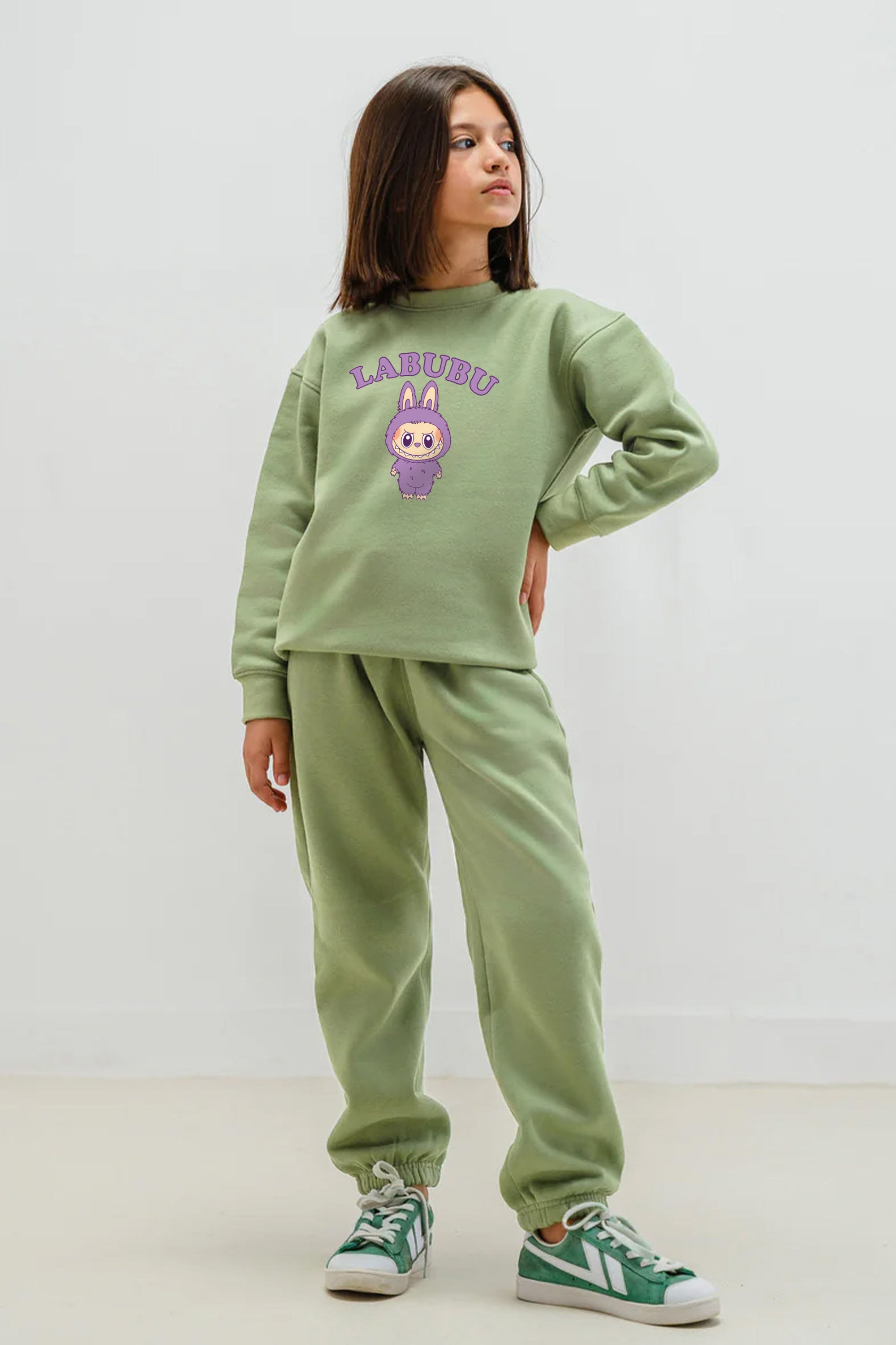 Kids Premium Purple Labubu Printed Sweatshirt (Pack of 5)