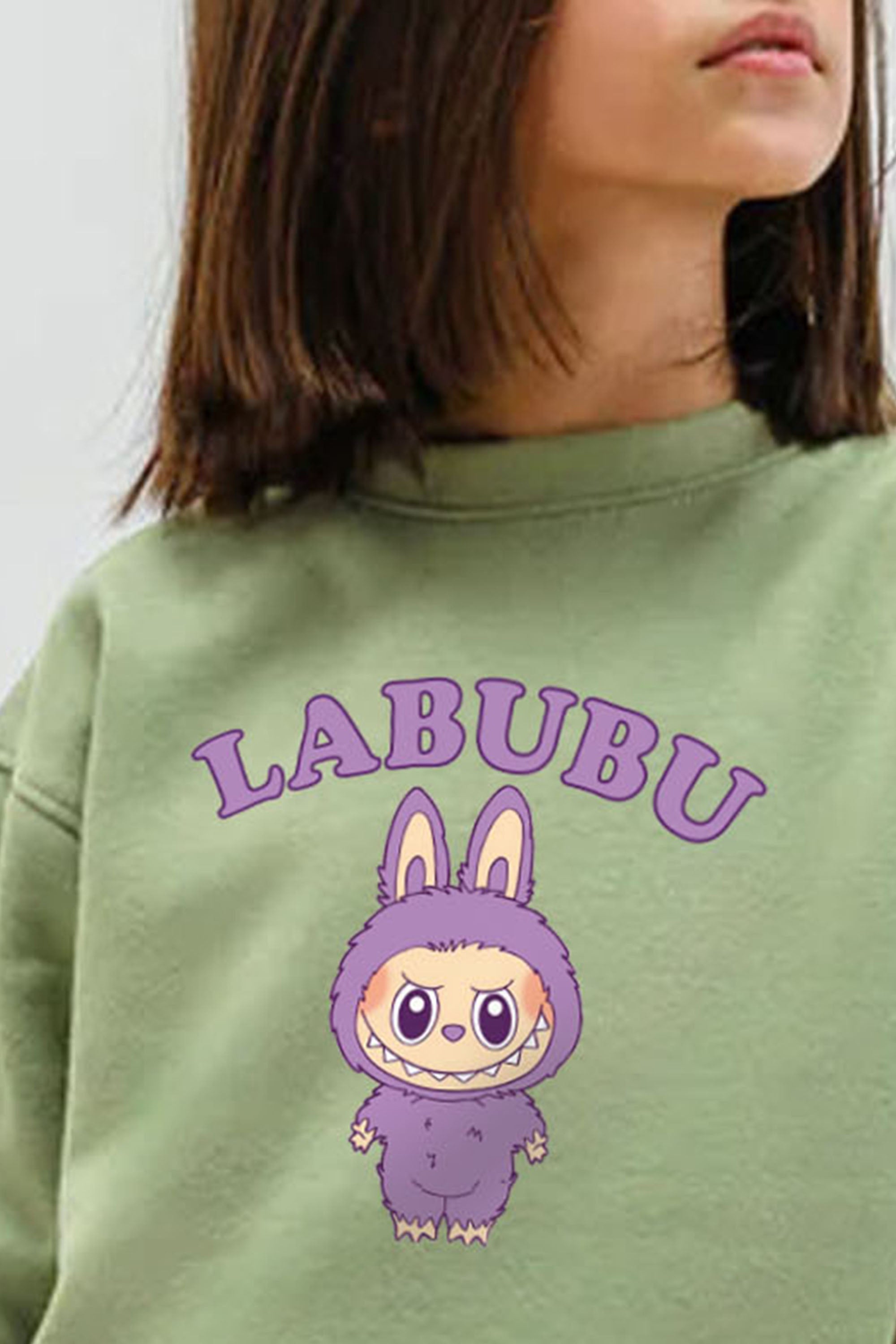 Kids Premium Purple Labubu Printed Sweatshirt (Pack of 5)