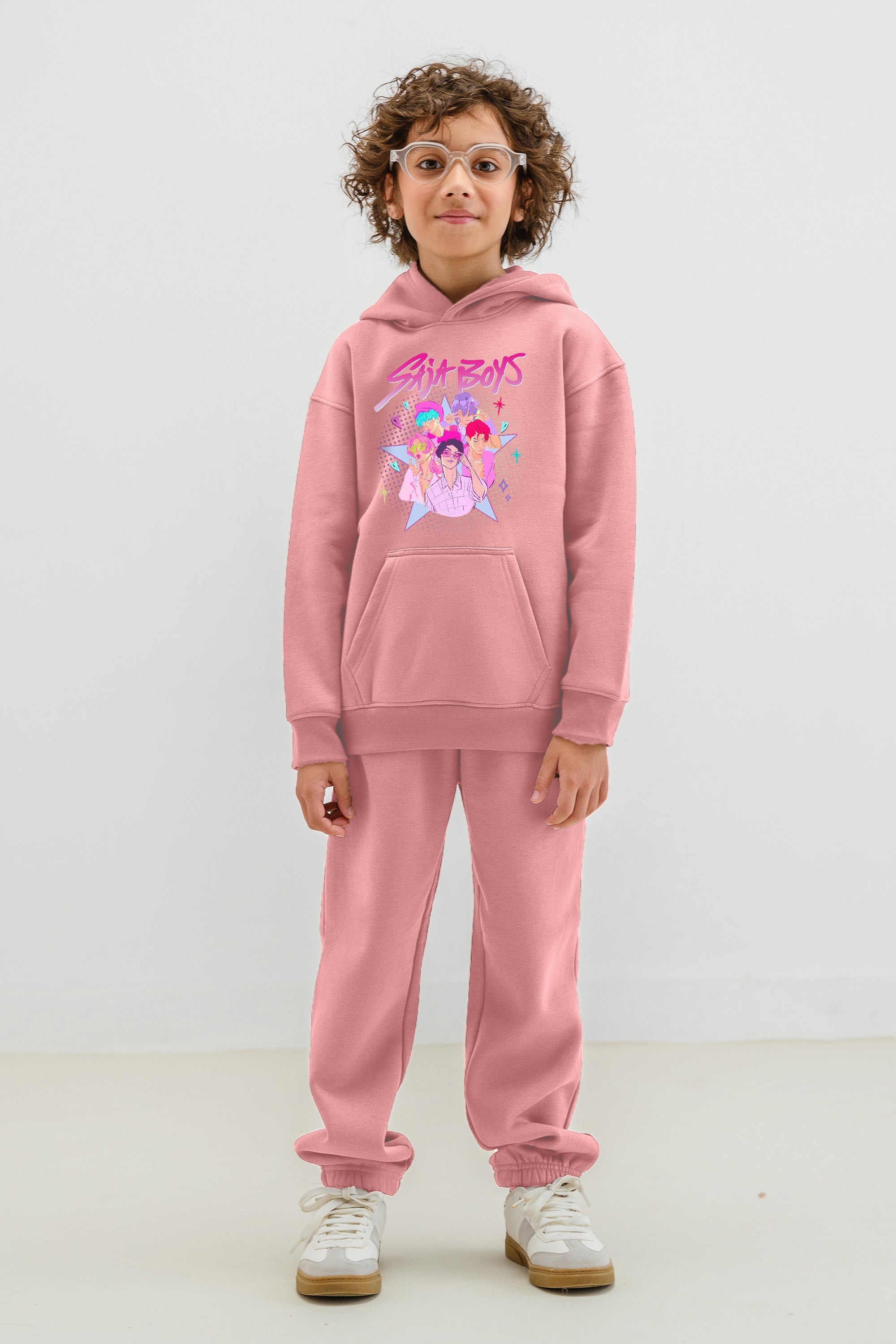 Kids Saja Boys Printed Hoodie & Joggers set (Pack of 5)
