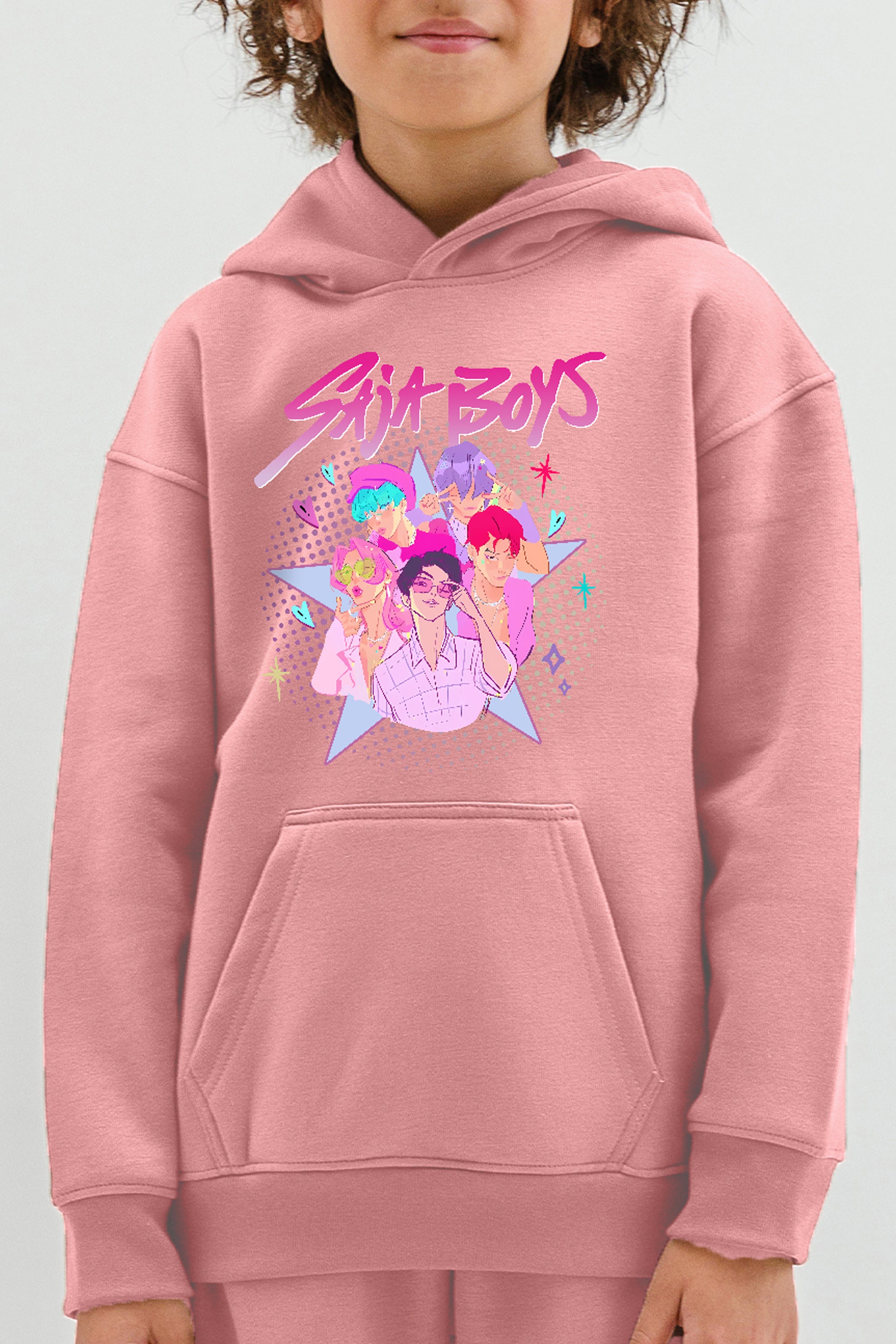 Kids Saja Boys Printed Hoodie & Joggers set (Pack of 5)