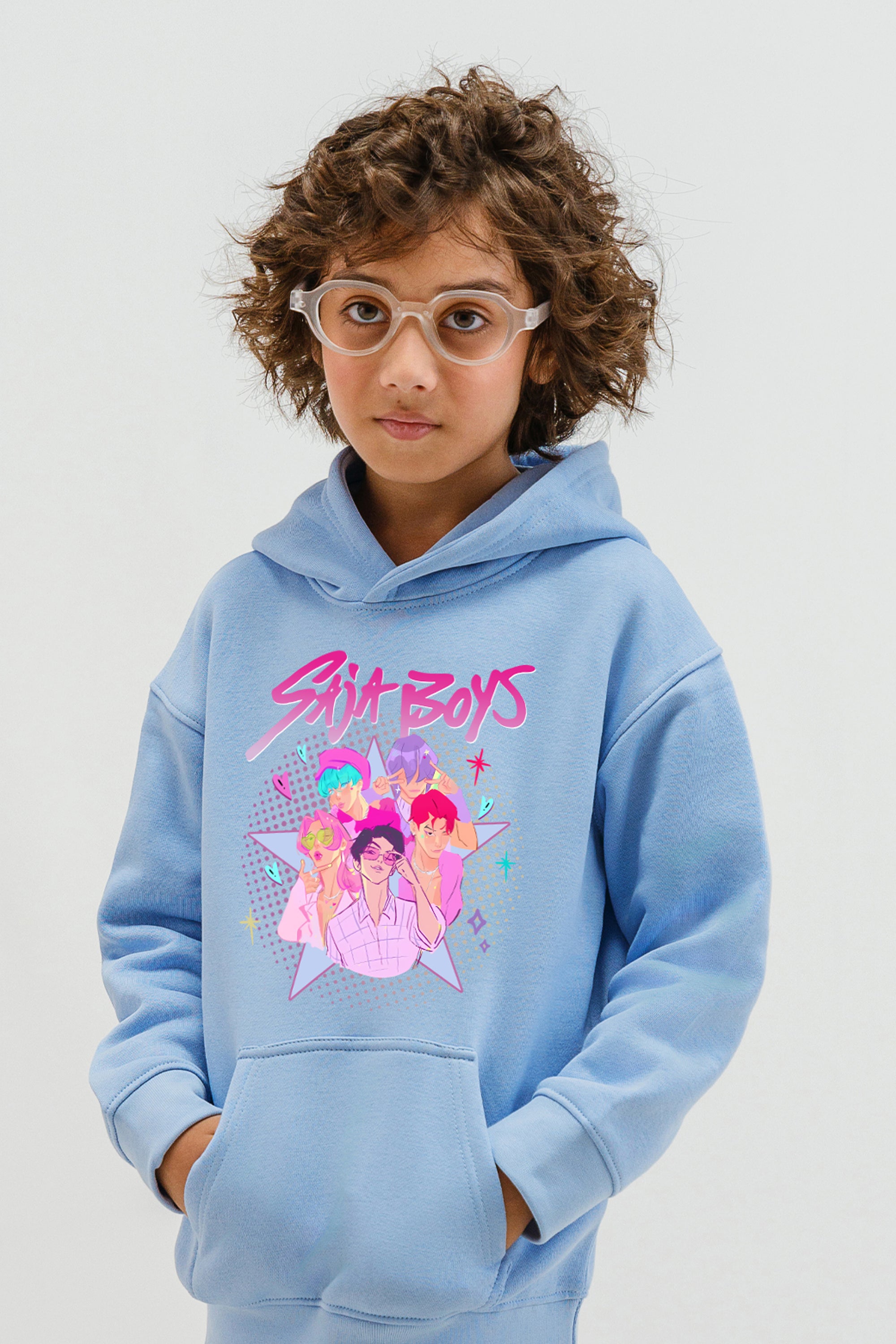 Kids Saja Boys Printed Hoodie & Joggers set (Pack of 5)