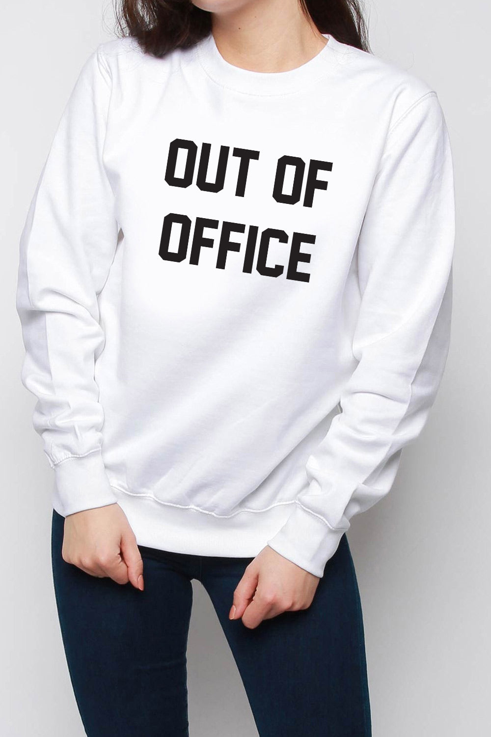 Out Of Office Slogan Oversized Sweatshirt (Pack of 6)