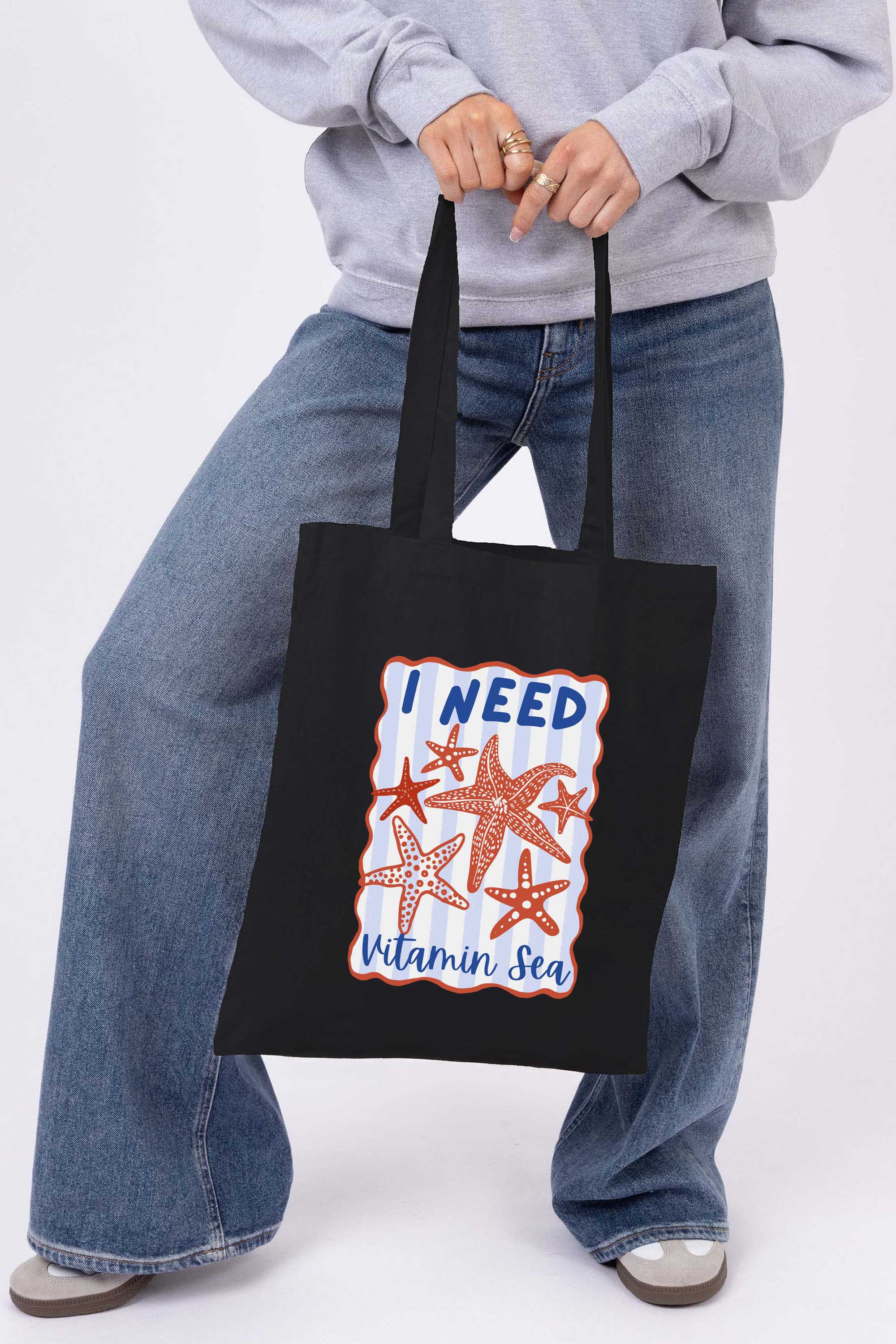 I Need Vitamin Sea Printed Tote Bag
