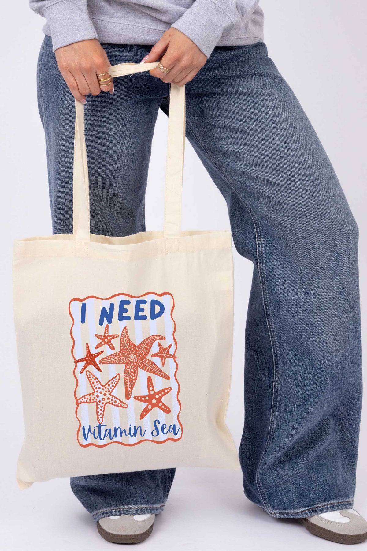 I Need Vitamin Sea Printed Tote Bag