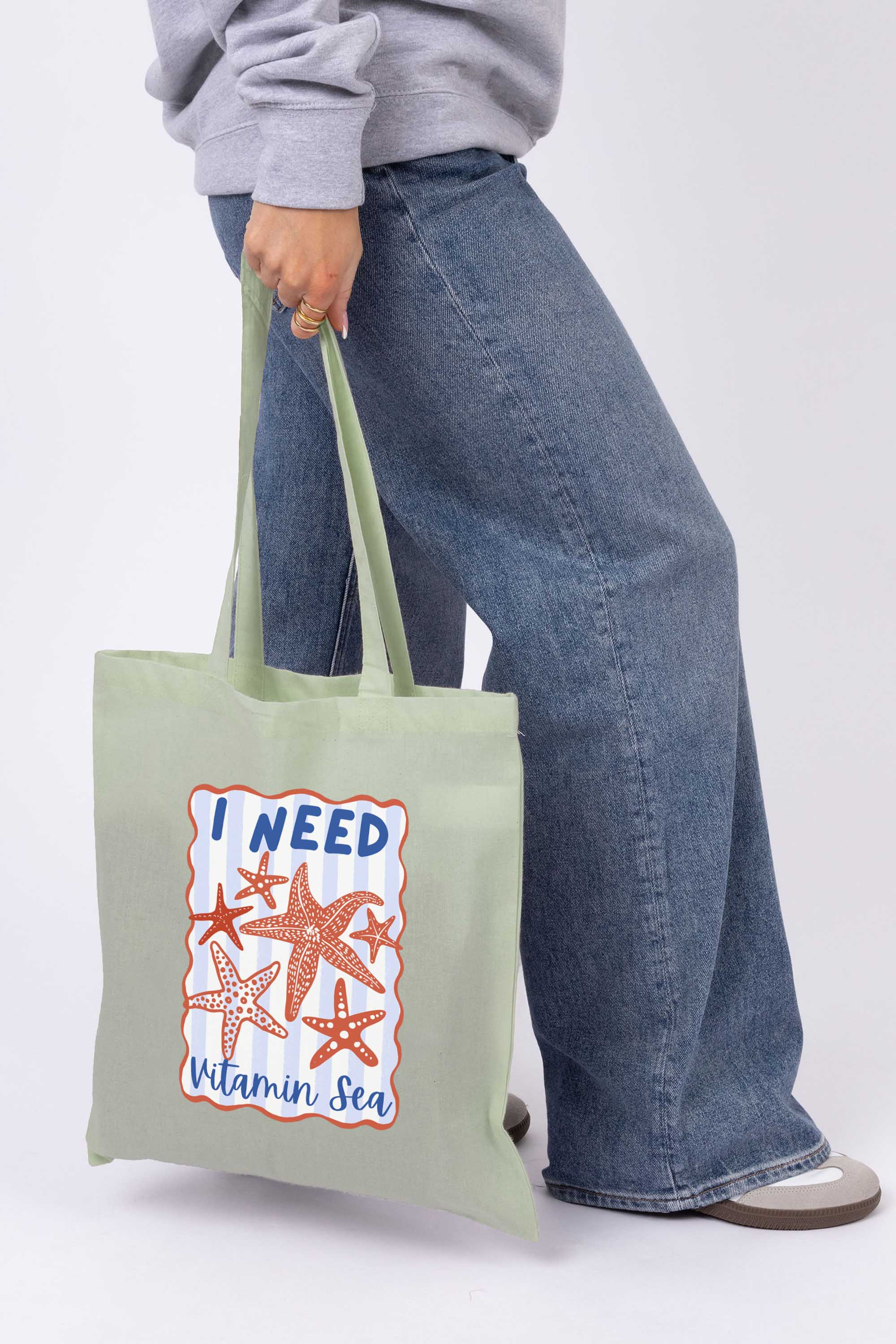 I Need Vitamin Sea Printed Tote Bag