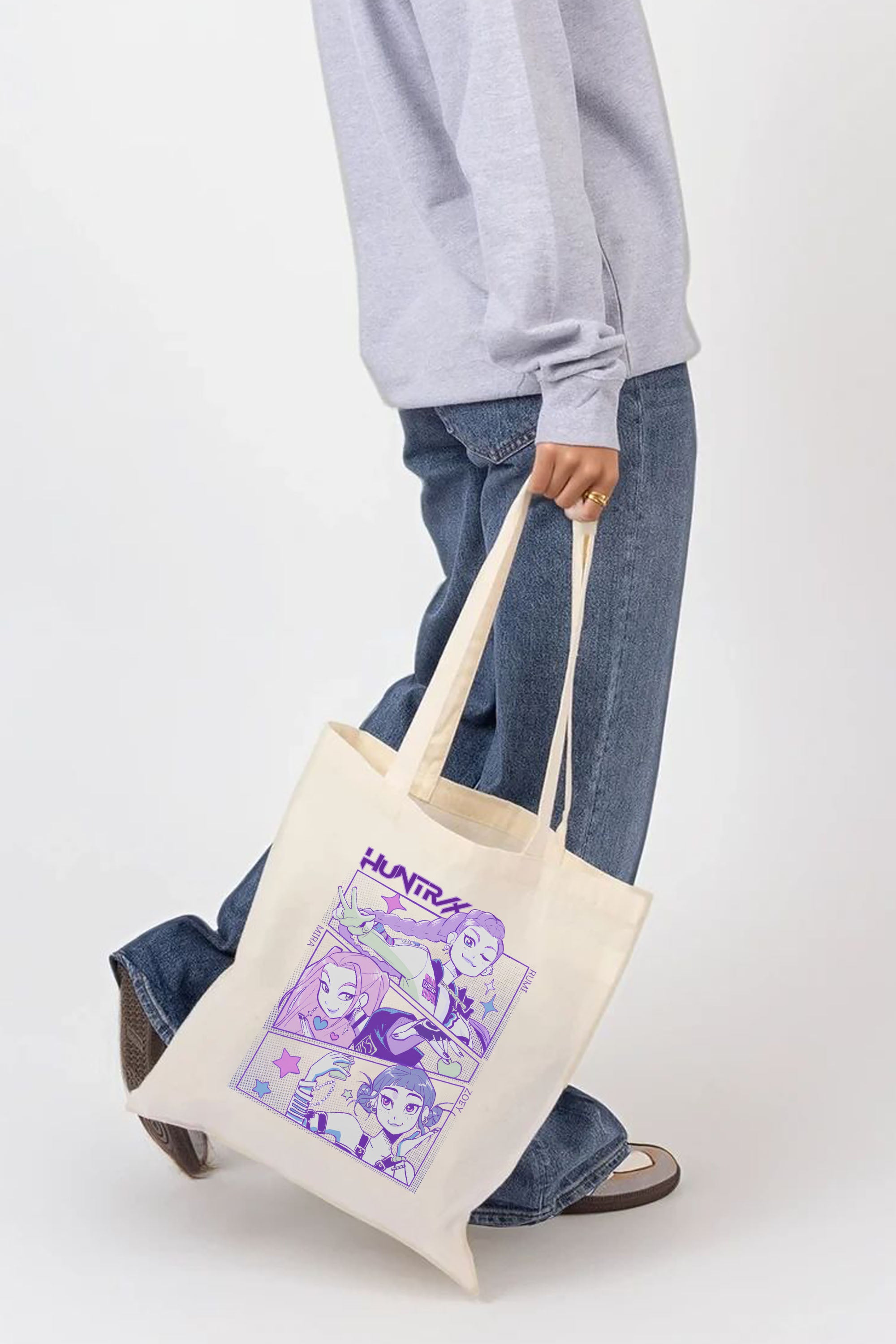 Huntrix K-pop Anime Printed Cotton Tote Bag