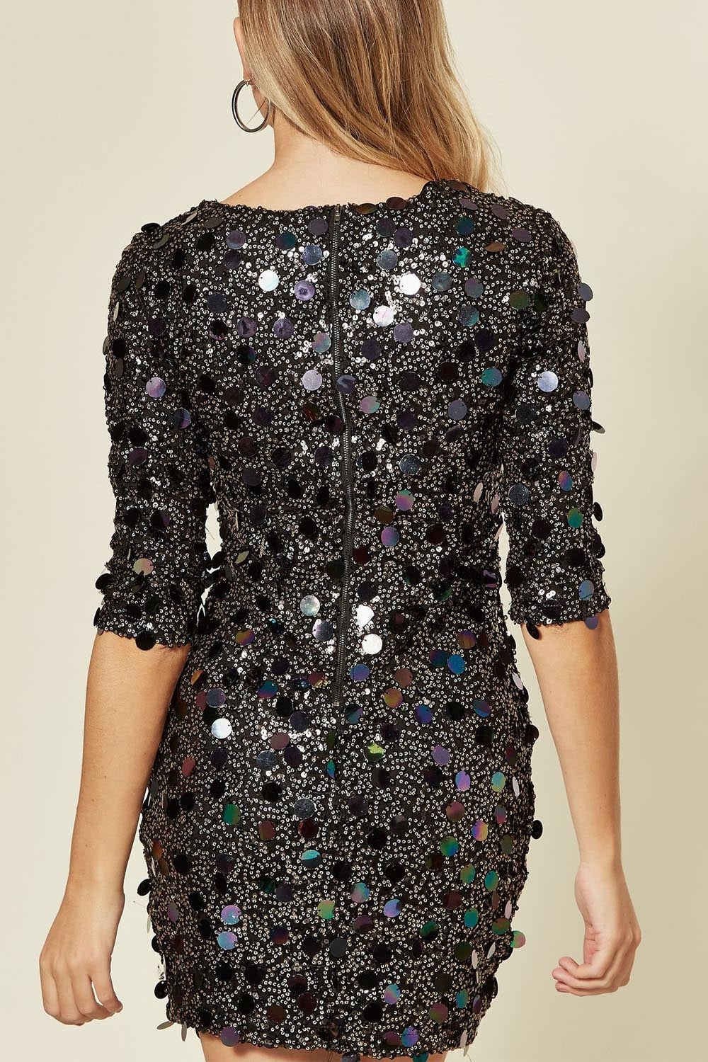 Black Multi Sequin Dress (Single Piece)