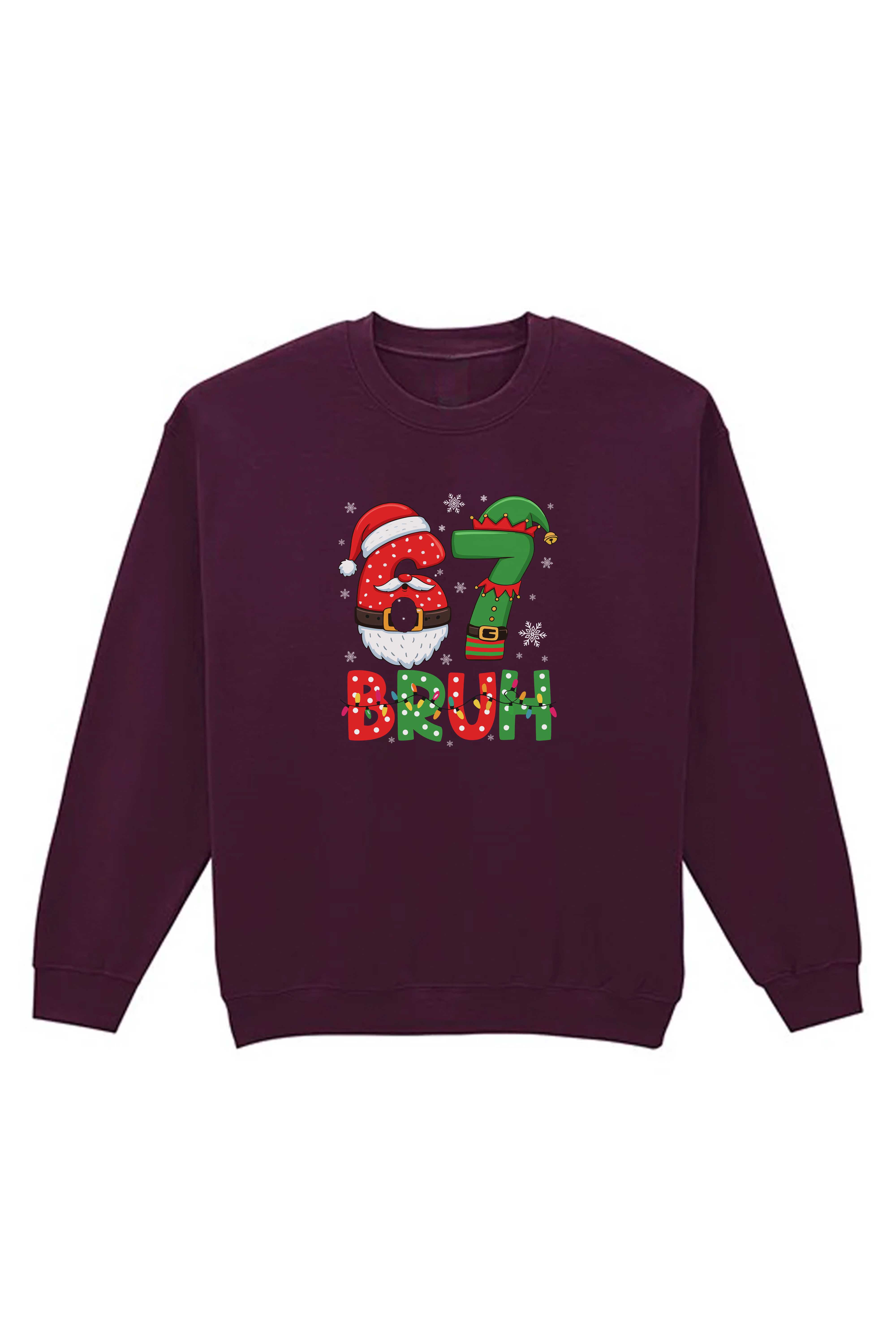 Unisex Heavy Blend 67 BRUH Christmas Graphic Printed Sweatshirt