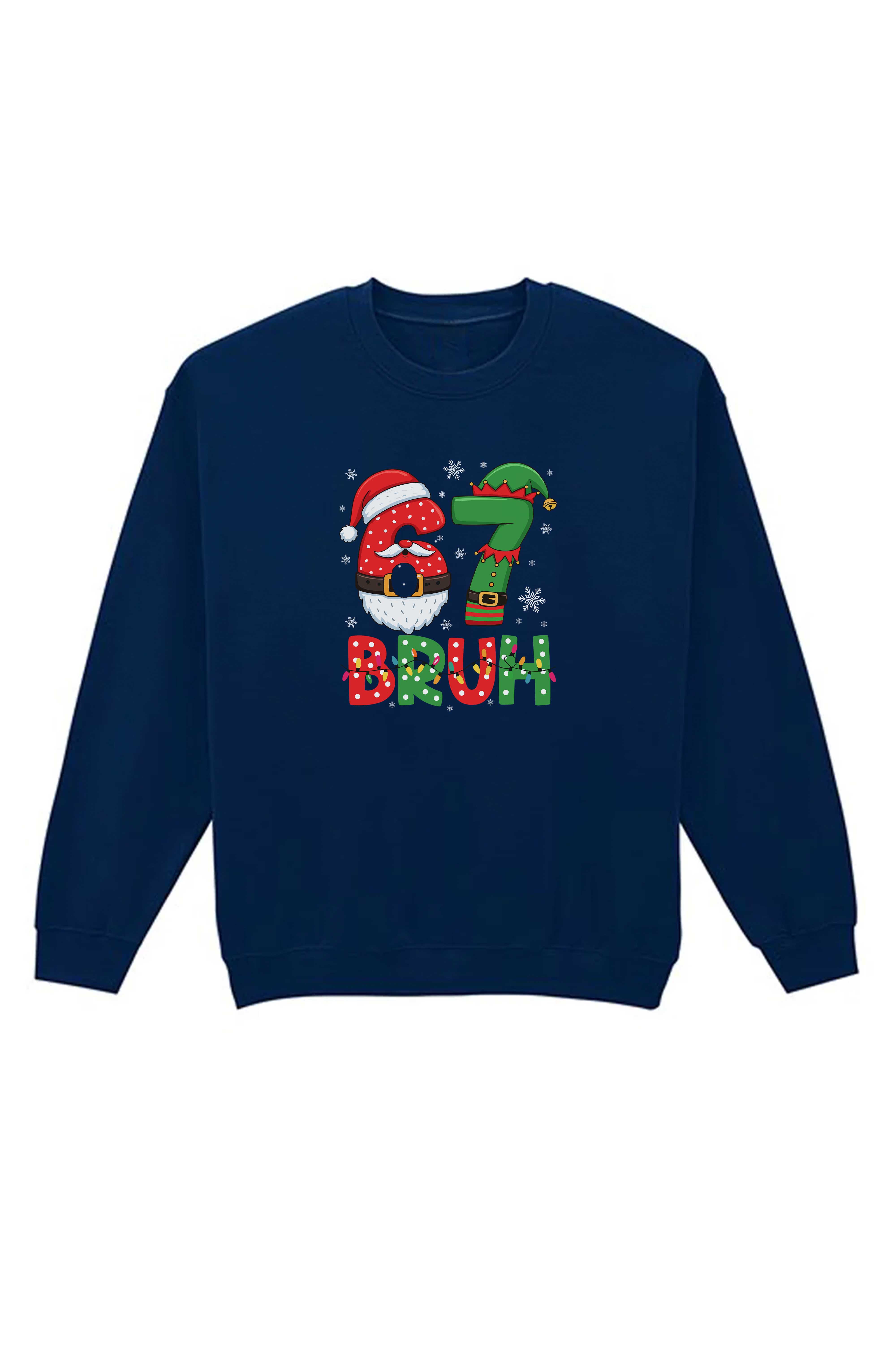 Unisex Heavy Blend 67 BRUH Christmas Graphic Printed Sweatshirt
