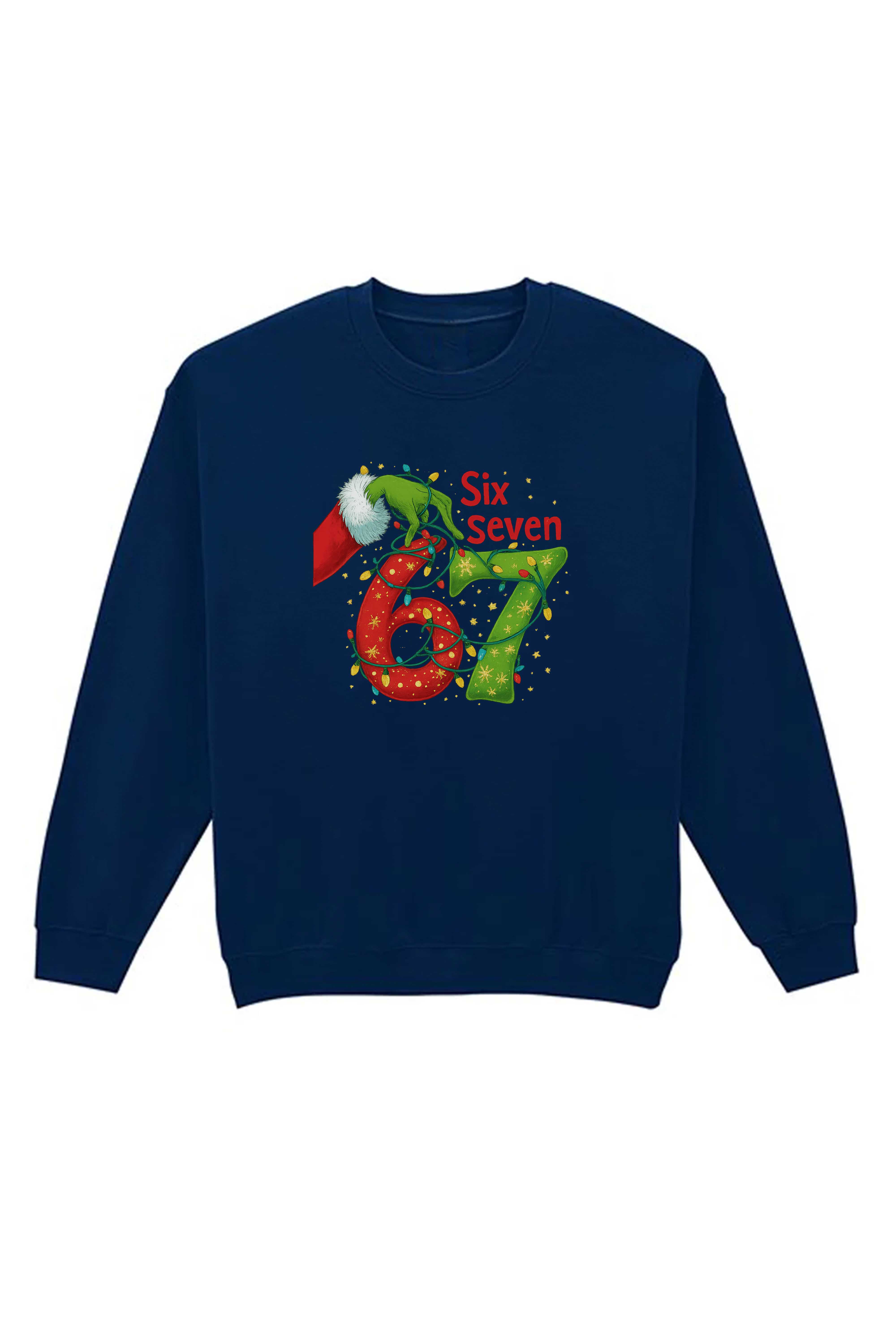 Unisex Heavy Blend Christmas Edition Six Seven Graphic Printed Sweatshirt