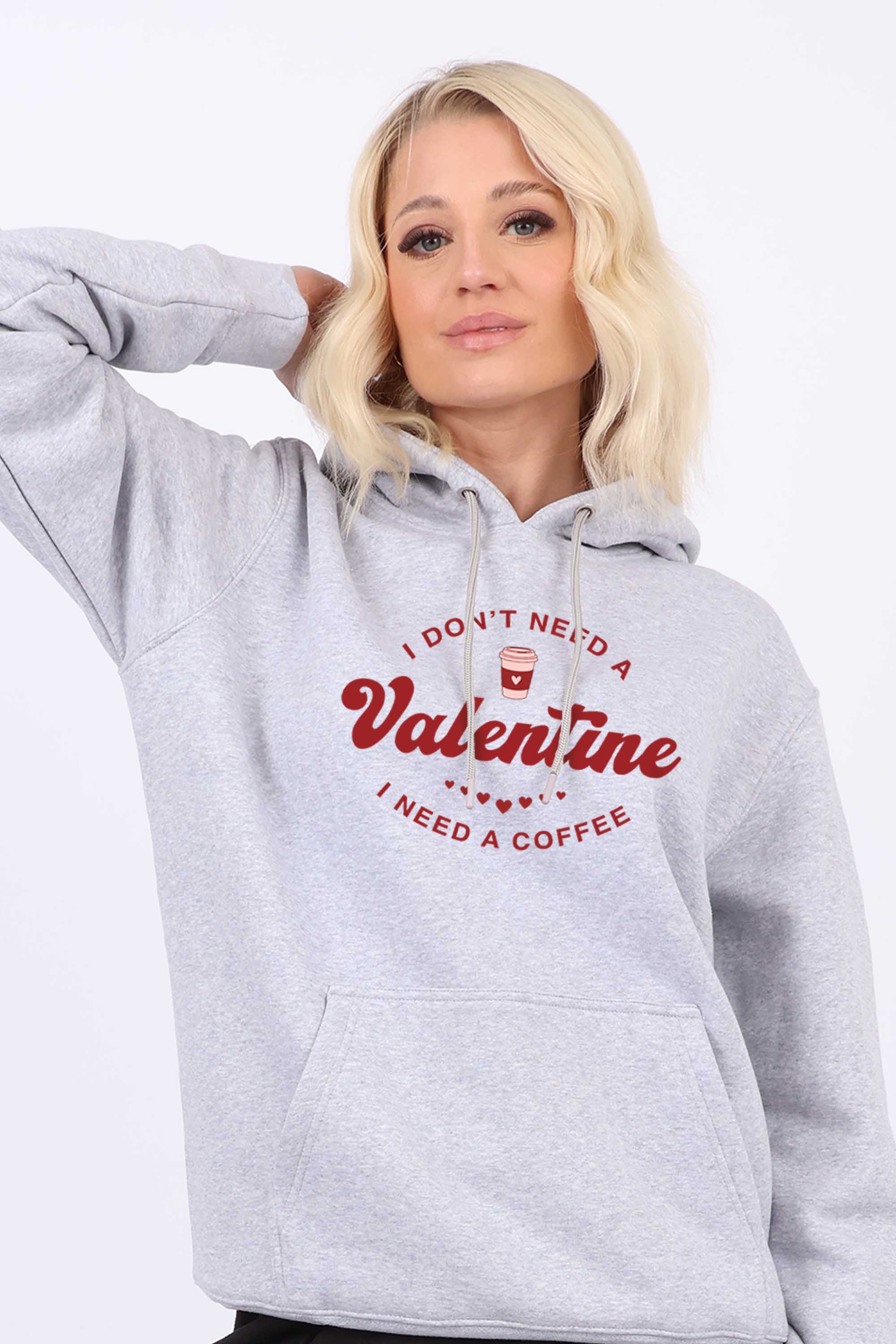 Valentine Coffee Printed Heavy Blend Hoodie