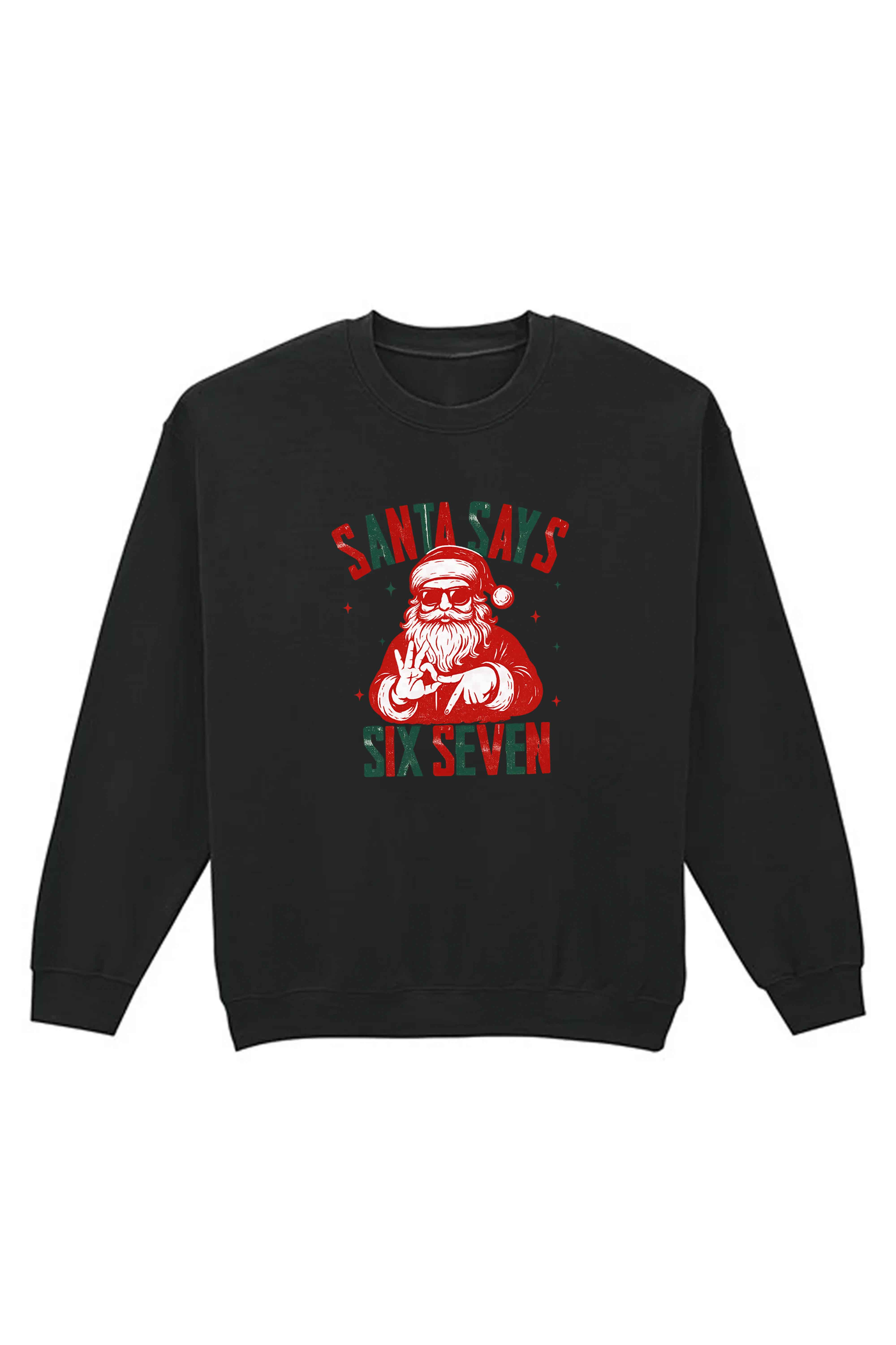 Unisex Heavy Blend Santa Says Six Seven Christmas Sweatshirt