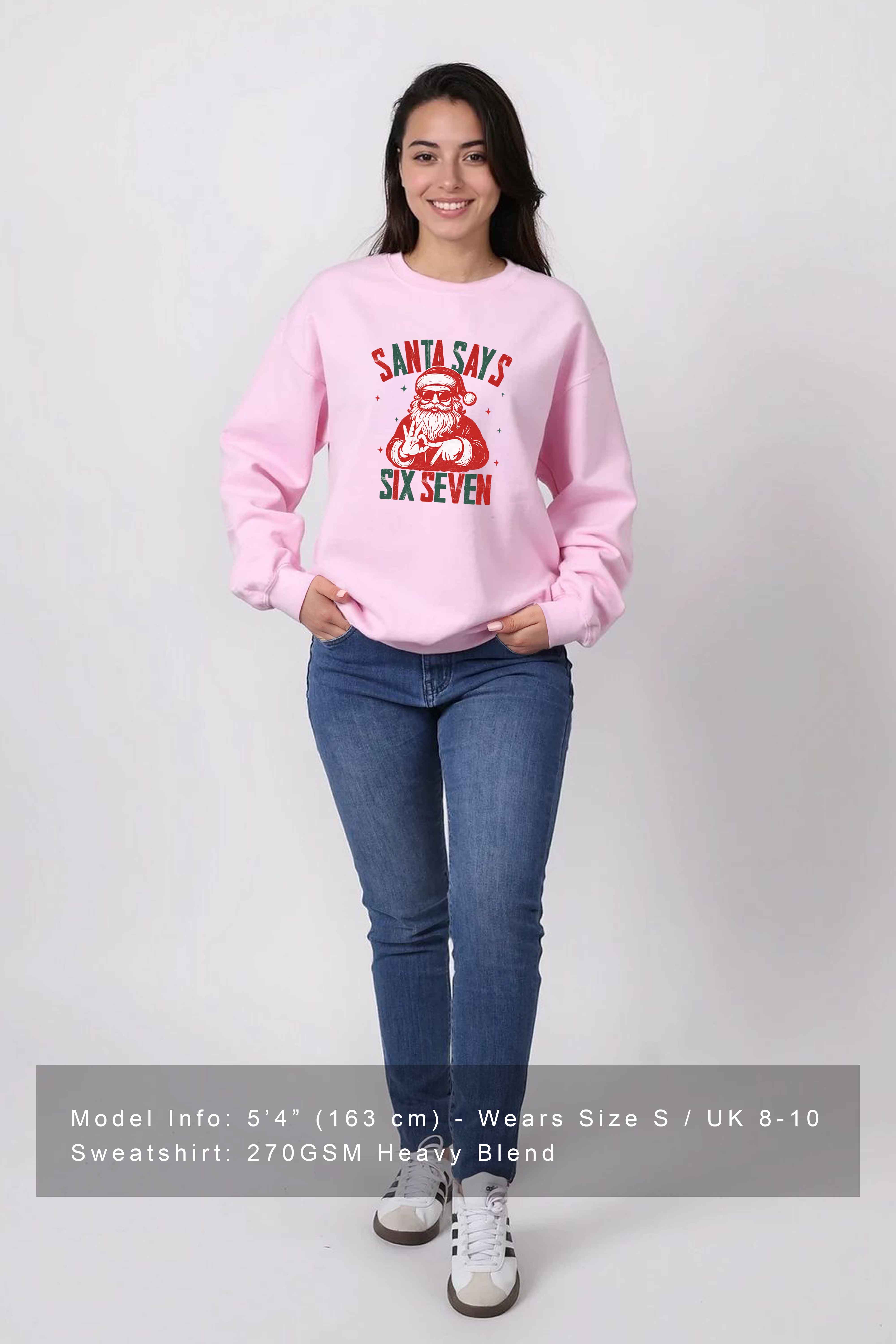 Unisex Heavy Blend Santa Says Six Seven Christmas Sweatshirt
