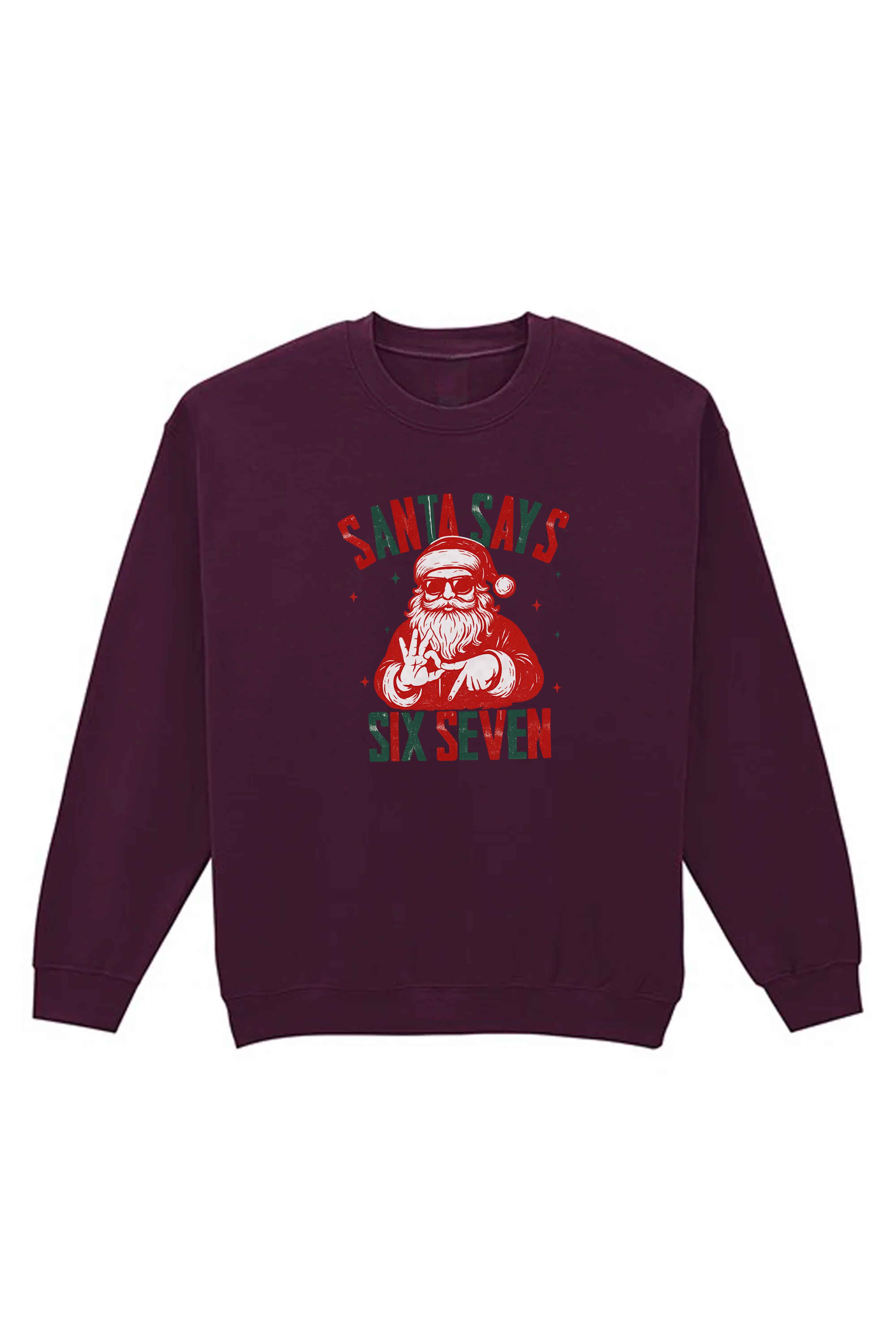 Unisex Heavy Blend Santa Says Six Seven Christmas Sweatshirt