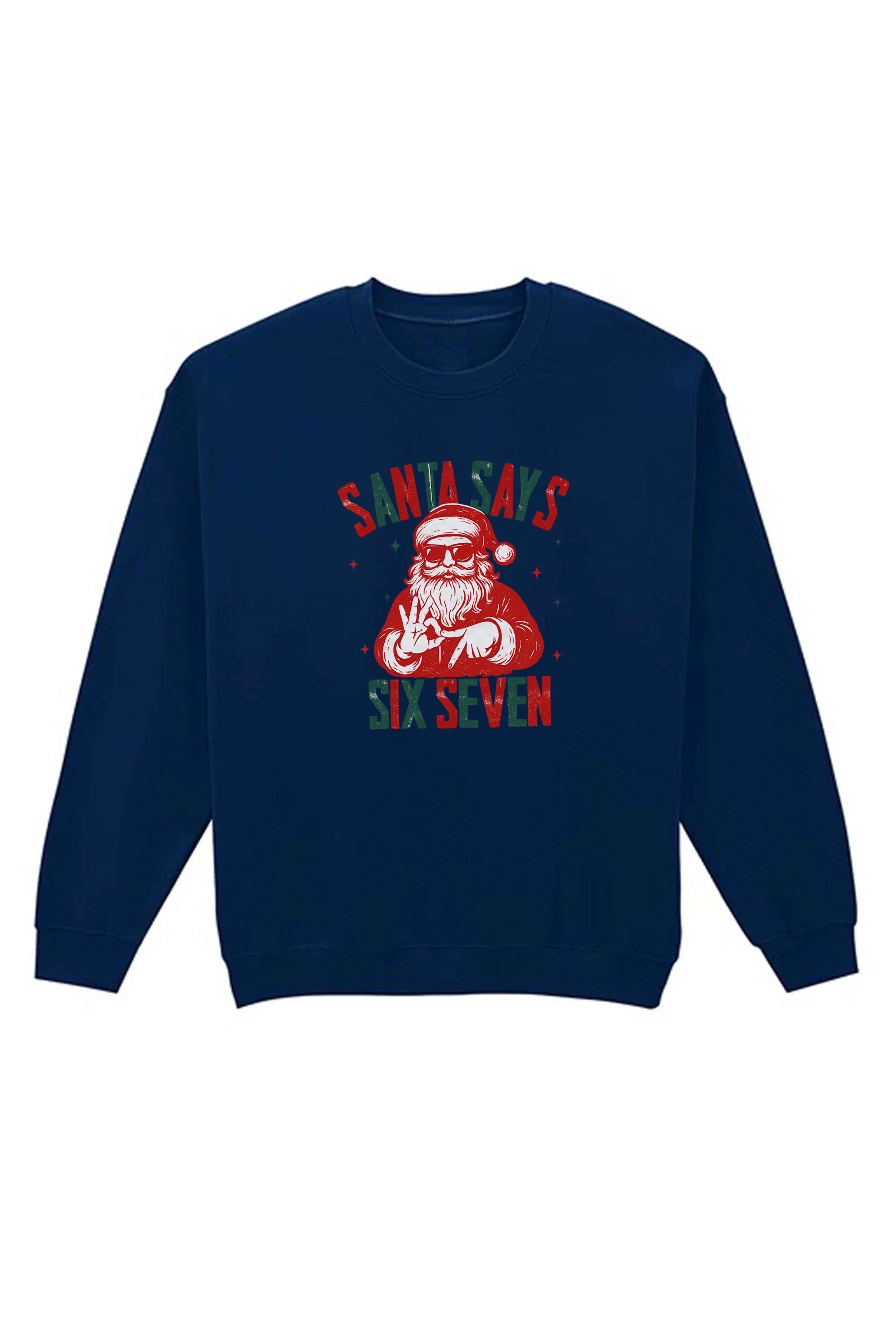 Unisex Heavy Blend Santa Says Six Seven Christmas Sweatshirt