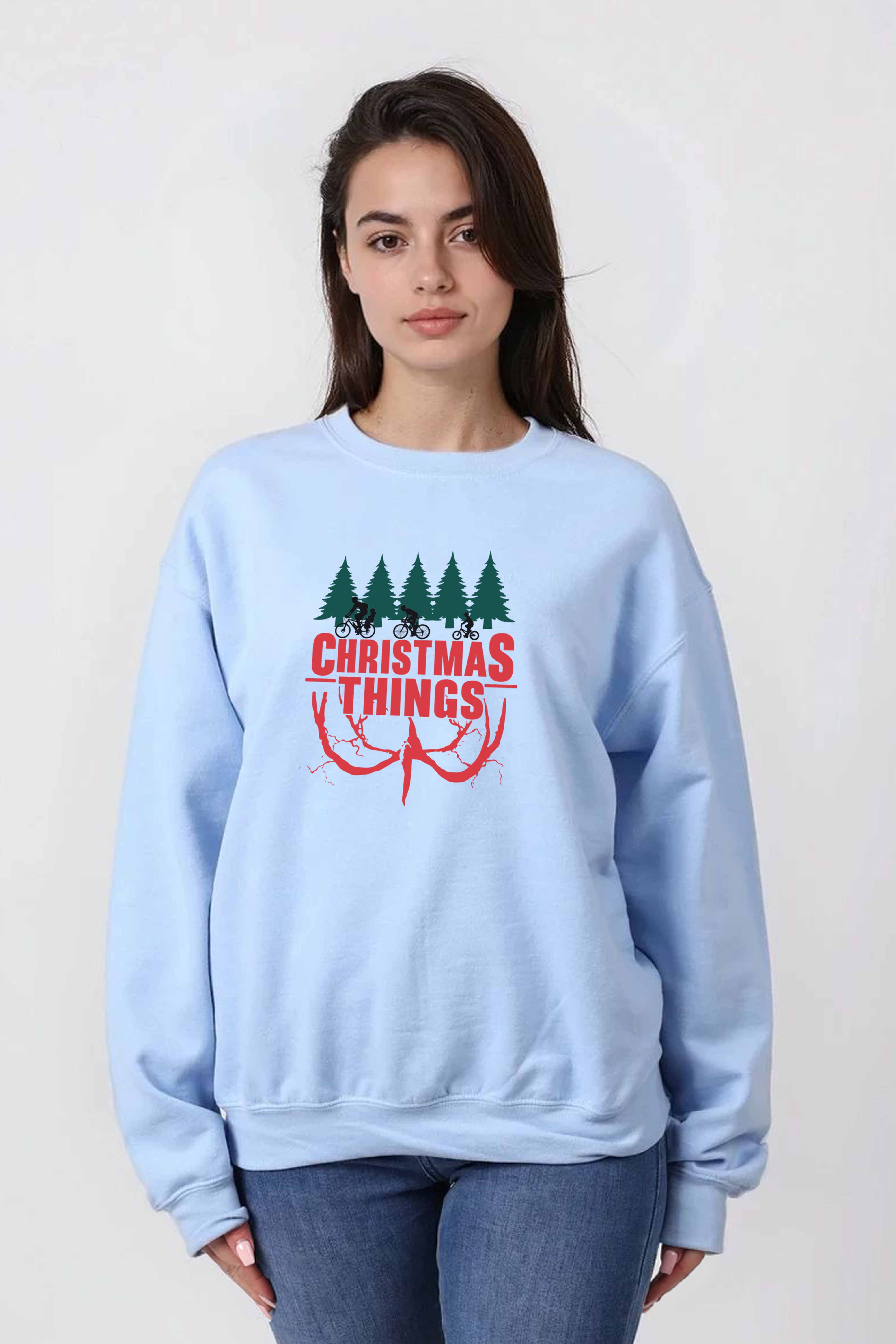 Unisex Heavy Blend Christmas Things Printed Sweatshirt