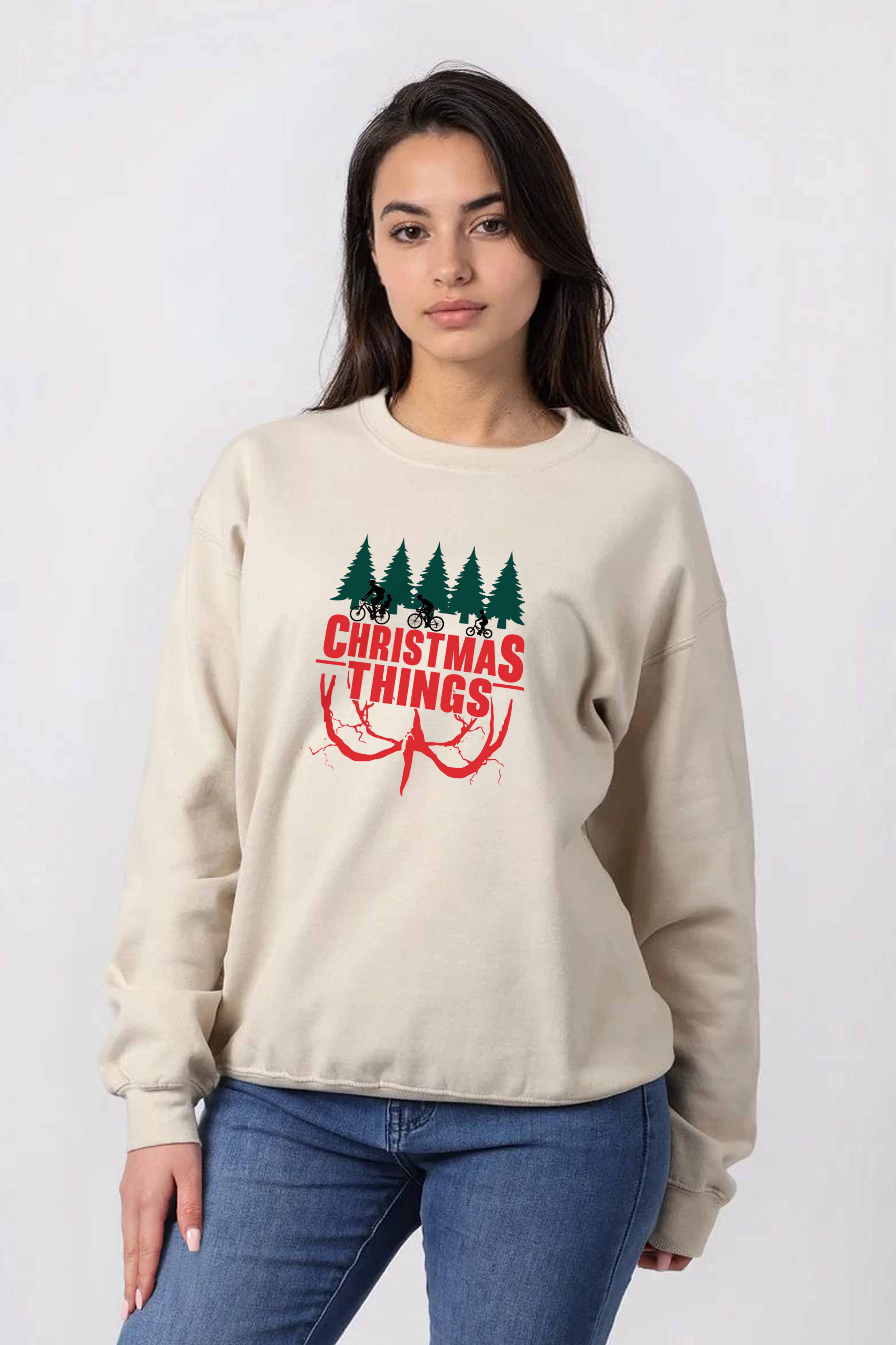 Unisex Heavy Blend Christmas Things Printed Sweatshirt