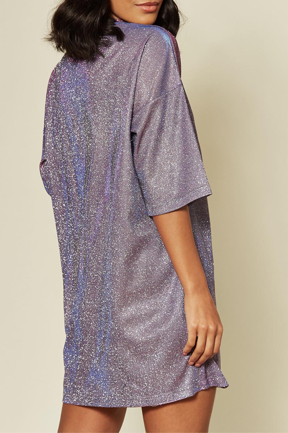Iridescent Sparkly T-Shirt Dress (Single Piece)
